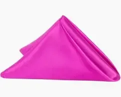 Magenta Satin Napkins