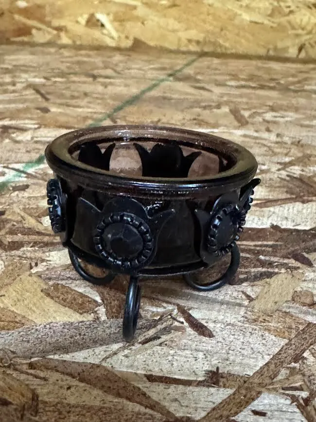 Black Tealight Stands (jeweled)