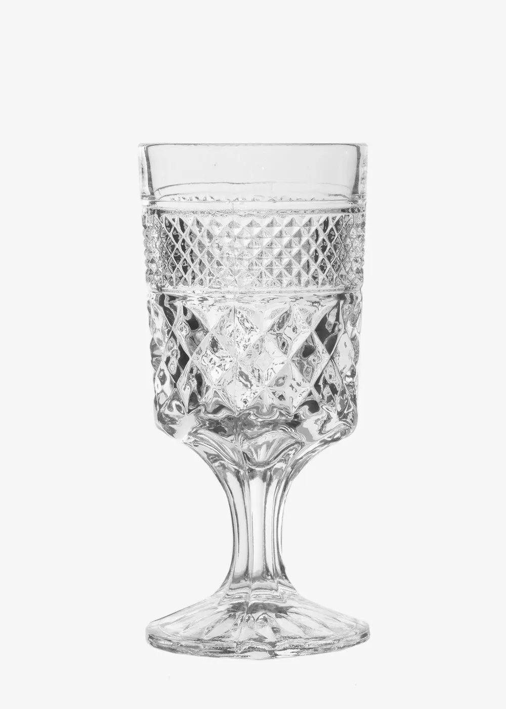 Vintage Clear Glass Goblets