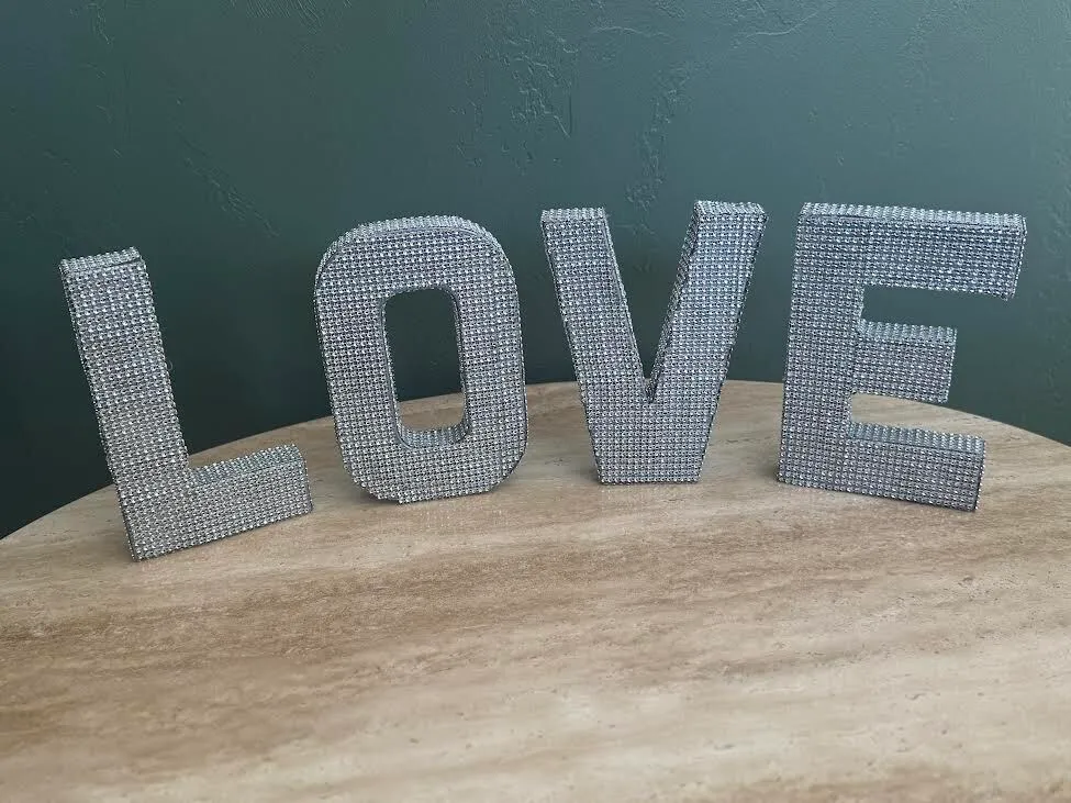 "LOVE" letters (bling) 8 inches tall