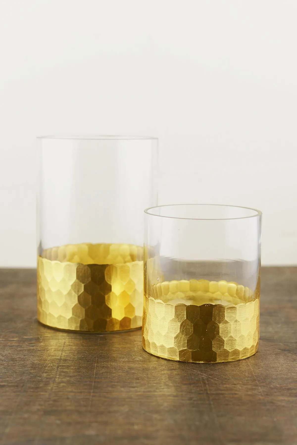 Candle Holder/Vase with Gold Accent