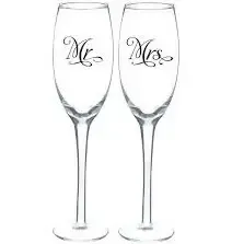 Bride and Groom Wine/champagne Glass Set