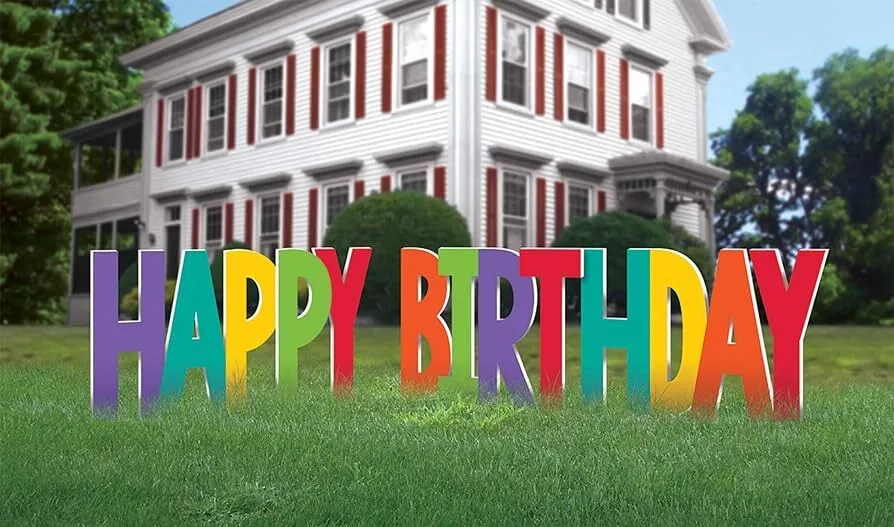 Giant "Happy Birthday" Yard Sign (26 inches high)