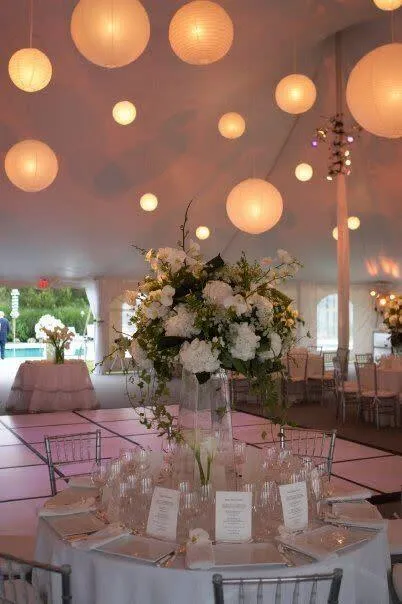 Hanging paper lanterns