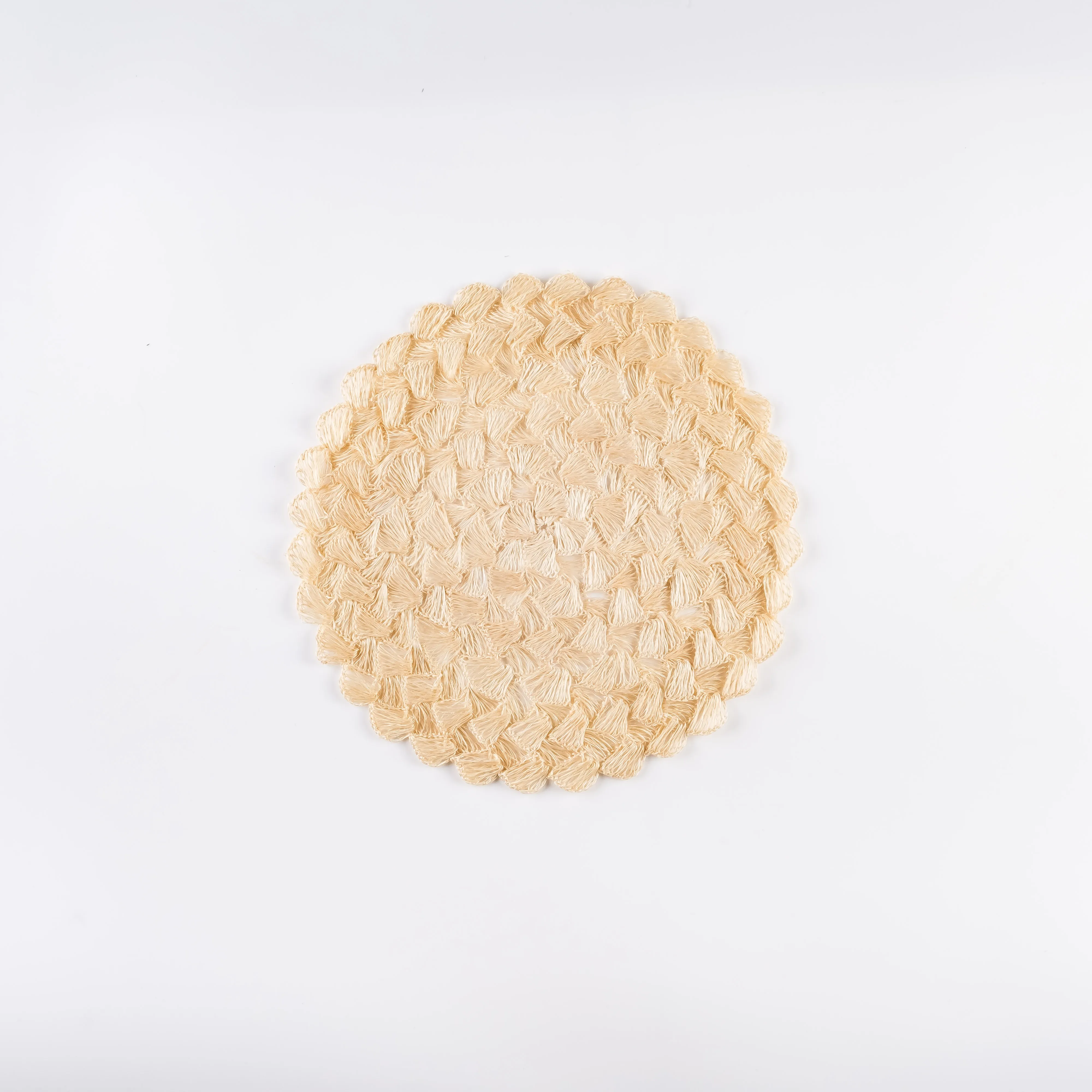 PM21-0055 - Cream Beige Fiber Placemat - 11.5" (D)