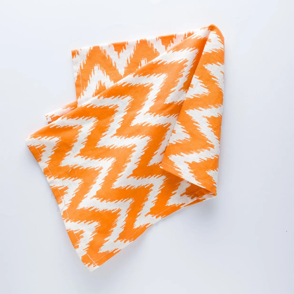 LN20-0064 - Orange White Fabric Kitchen towel
