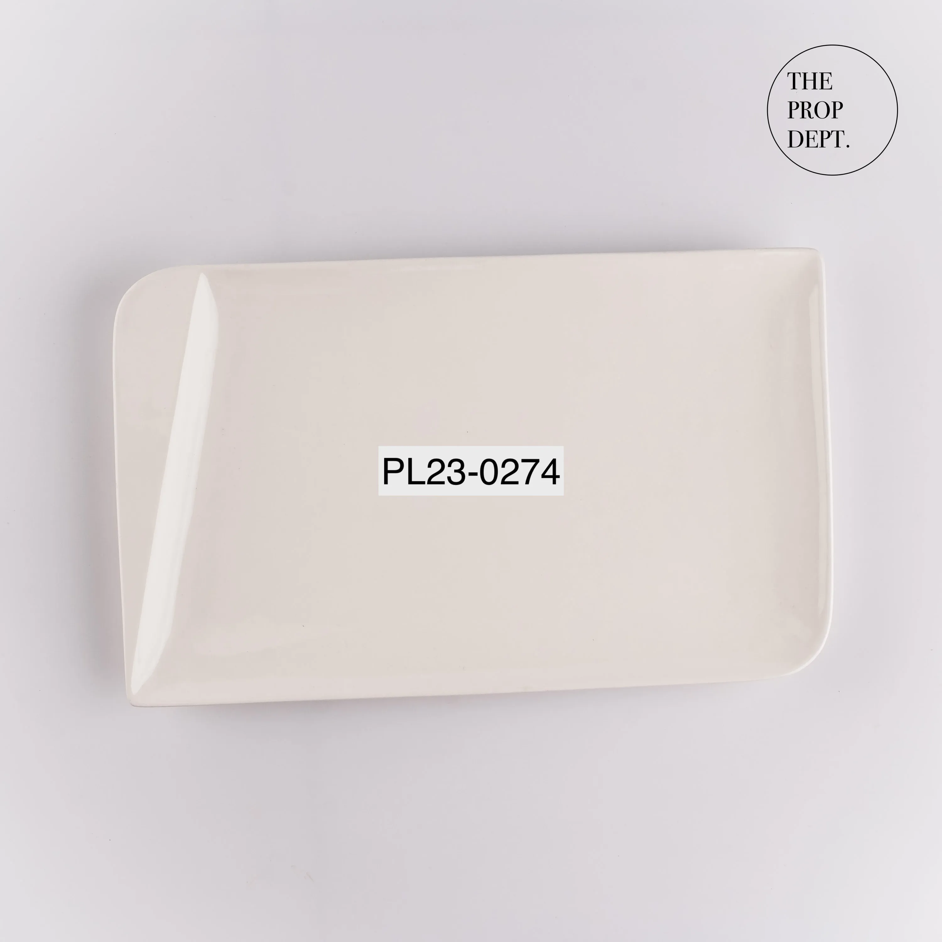 PL23-0274 - White Ceramic Platter - 16" 9.75" 1.25" (LWH)