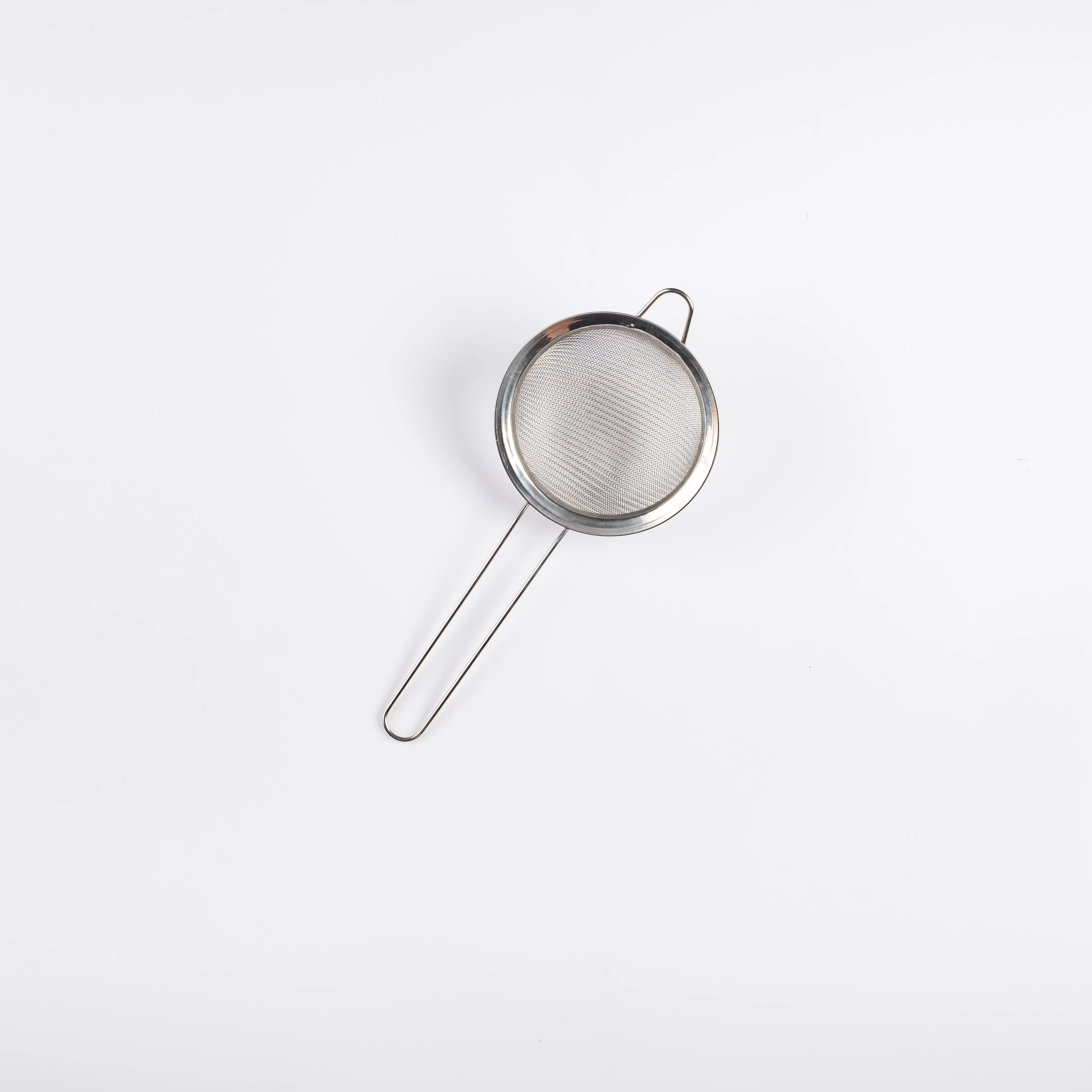 UT21-0010 - Silver Metal Strainer - 4" 9.25" (DL)