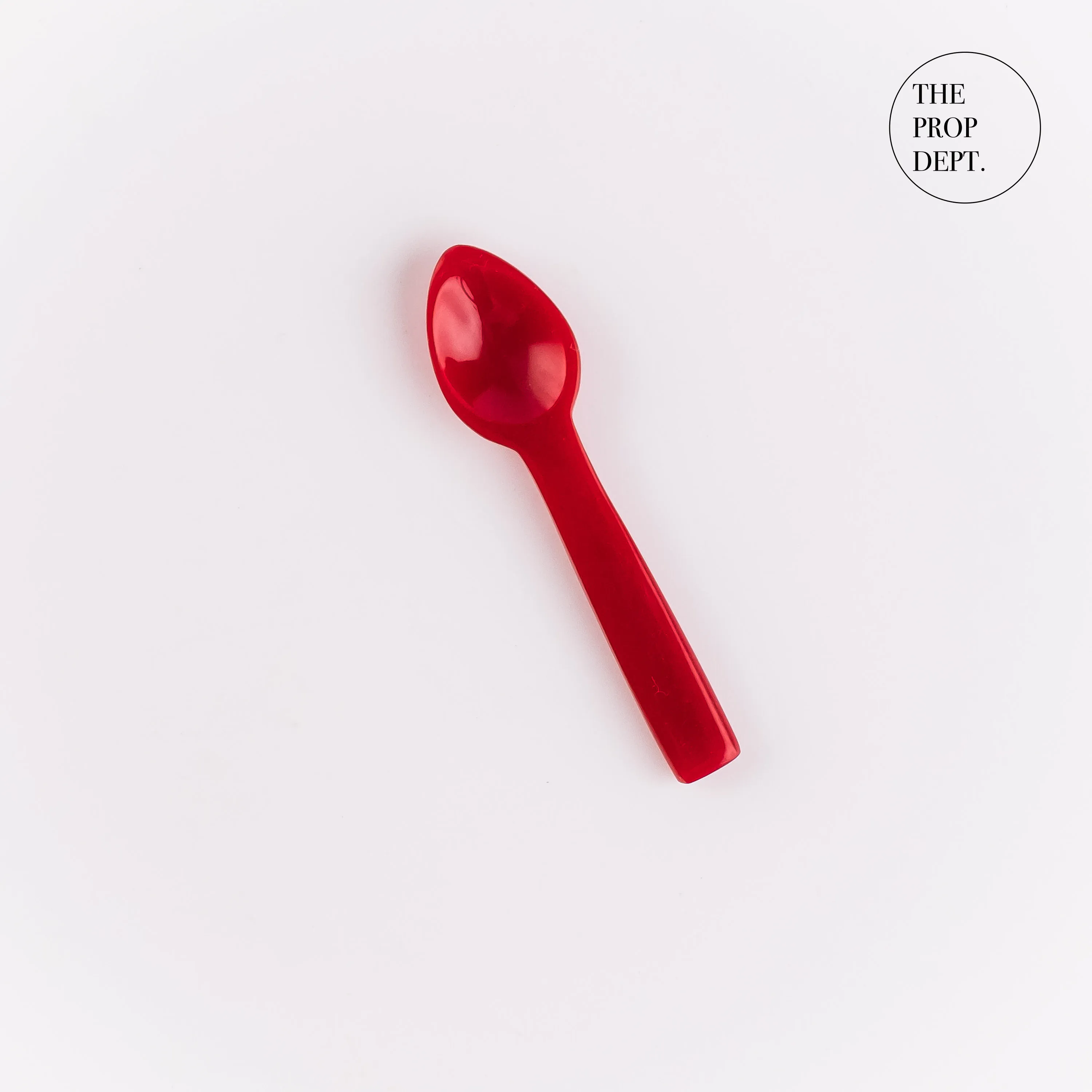 UT23-0394 - Red Plastic Spoon - 2.5" (L)