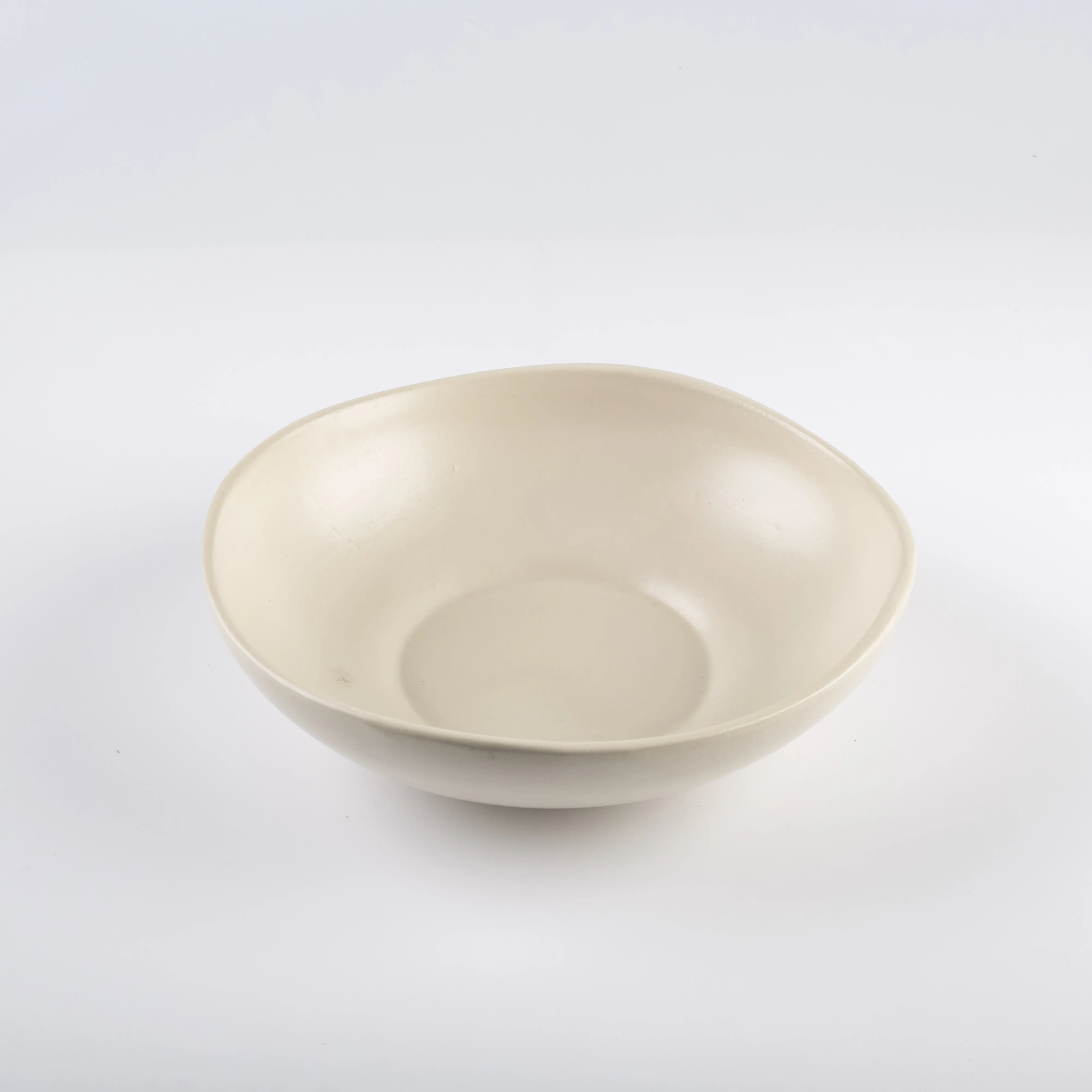 ST21-0058 - White Stoneware Ulam Bowl - 9.5" 2.75" (DH)