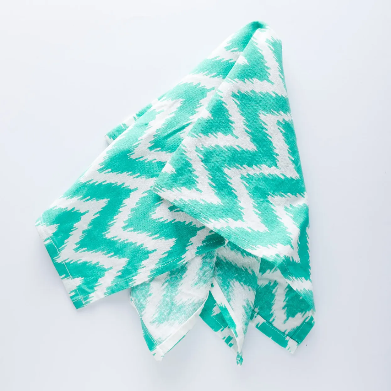 LN20-0020 - Green White Fabric Kitchen towel