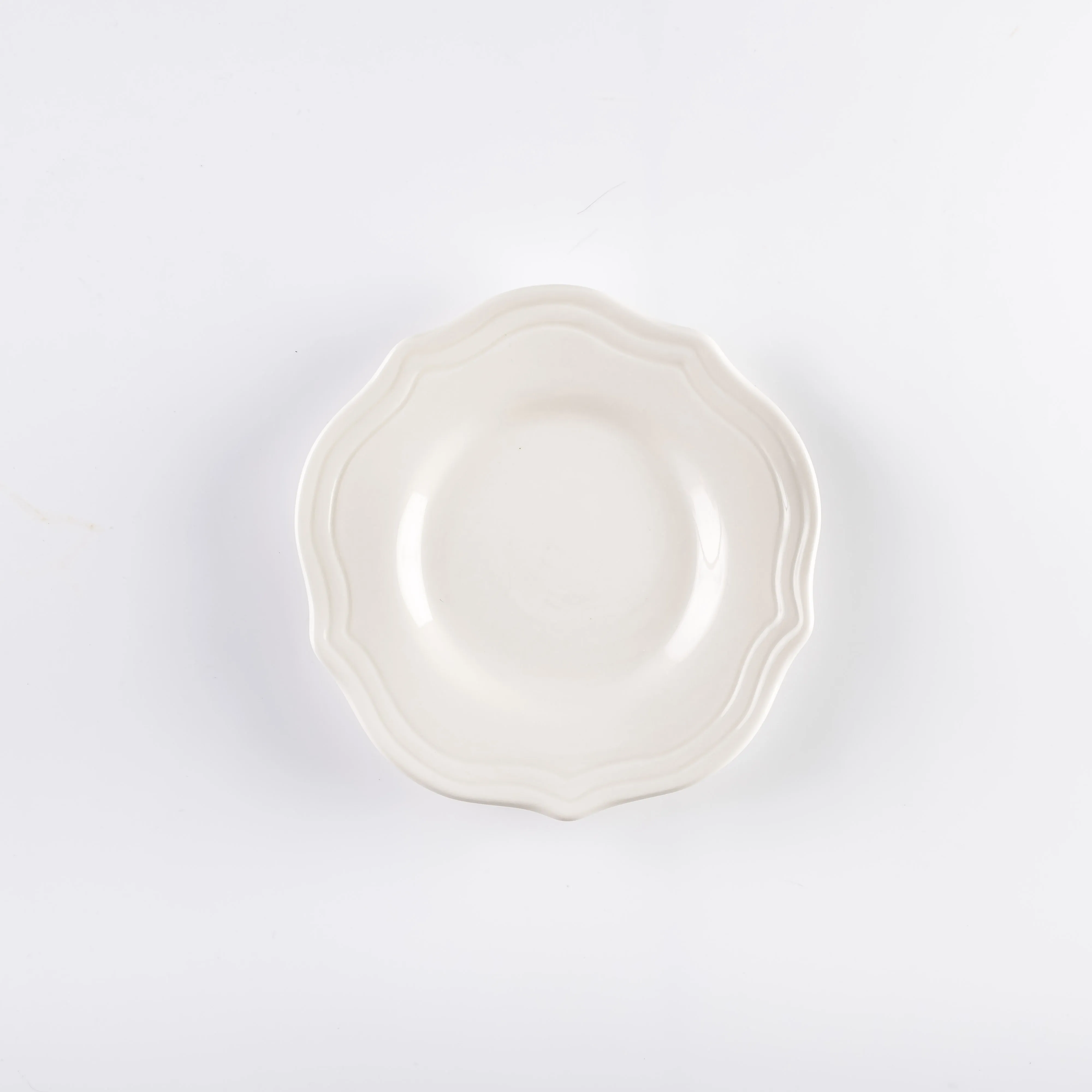 PL21-0212 - White Ceramic Plate - 6" (D)