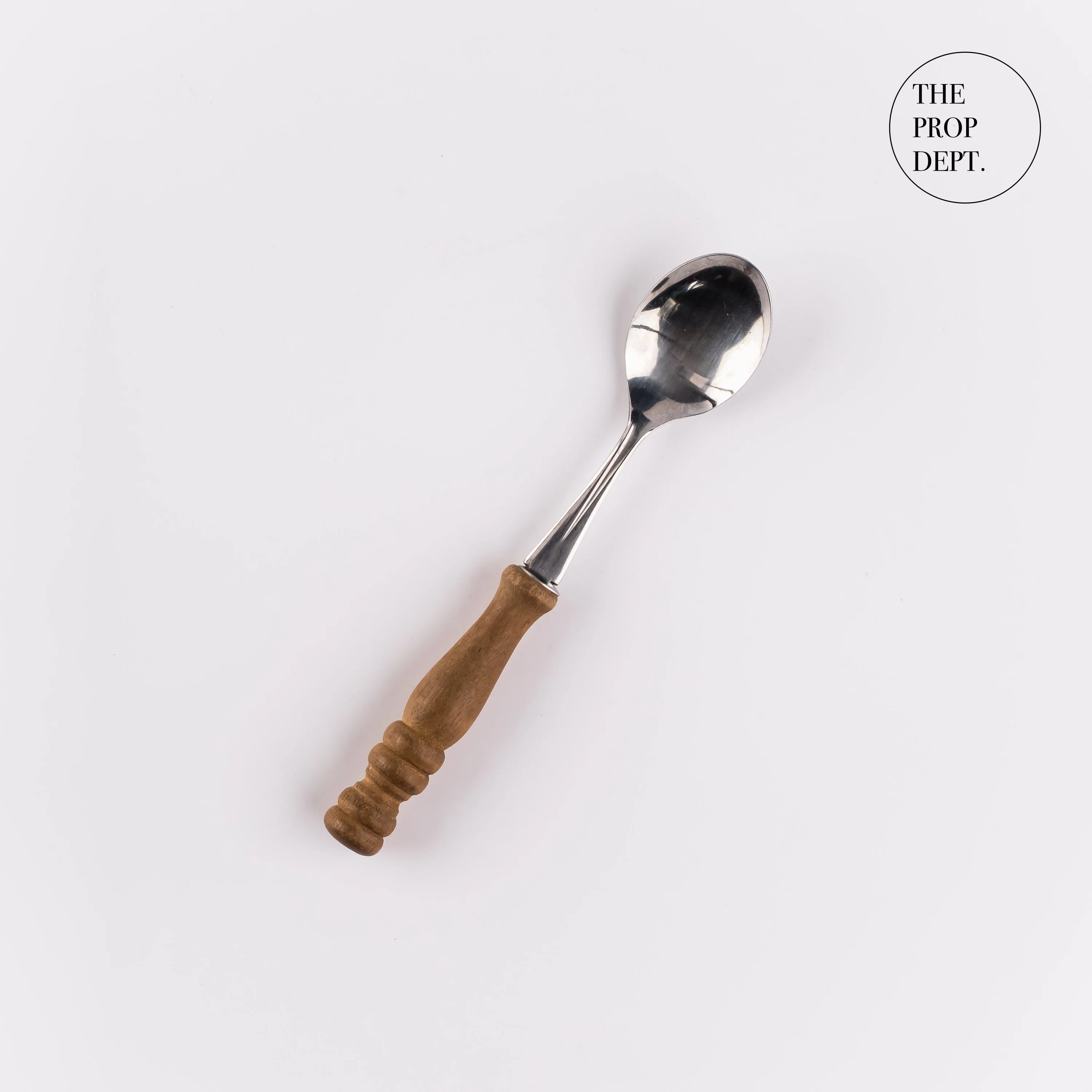 UT23-0440 - Silver Brown Metal Spoon - 6" (L)