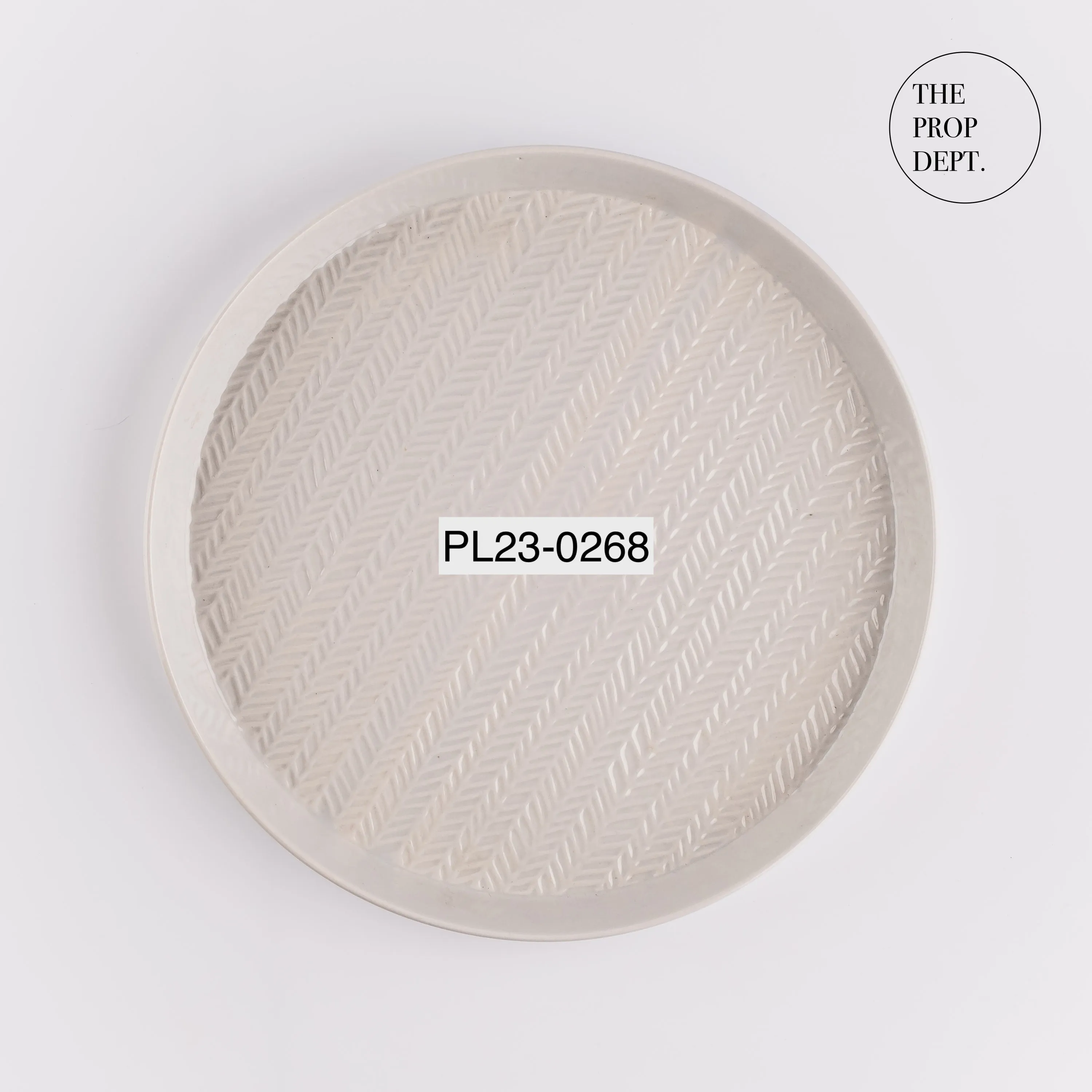PL23-0268 - Grey Ceramic Platter - 12.75" 1" (DH)