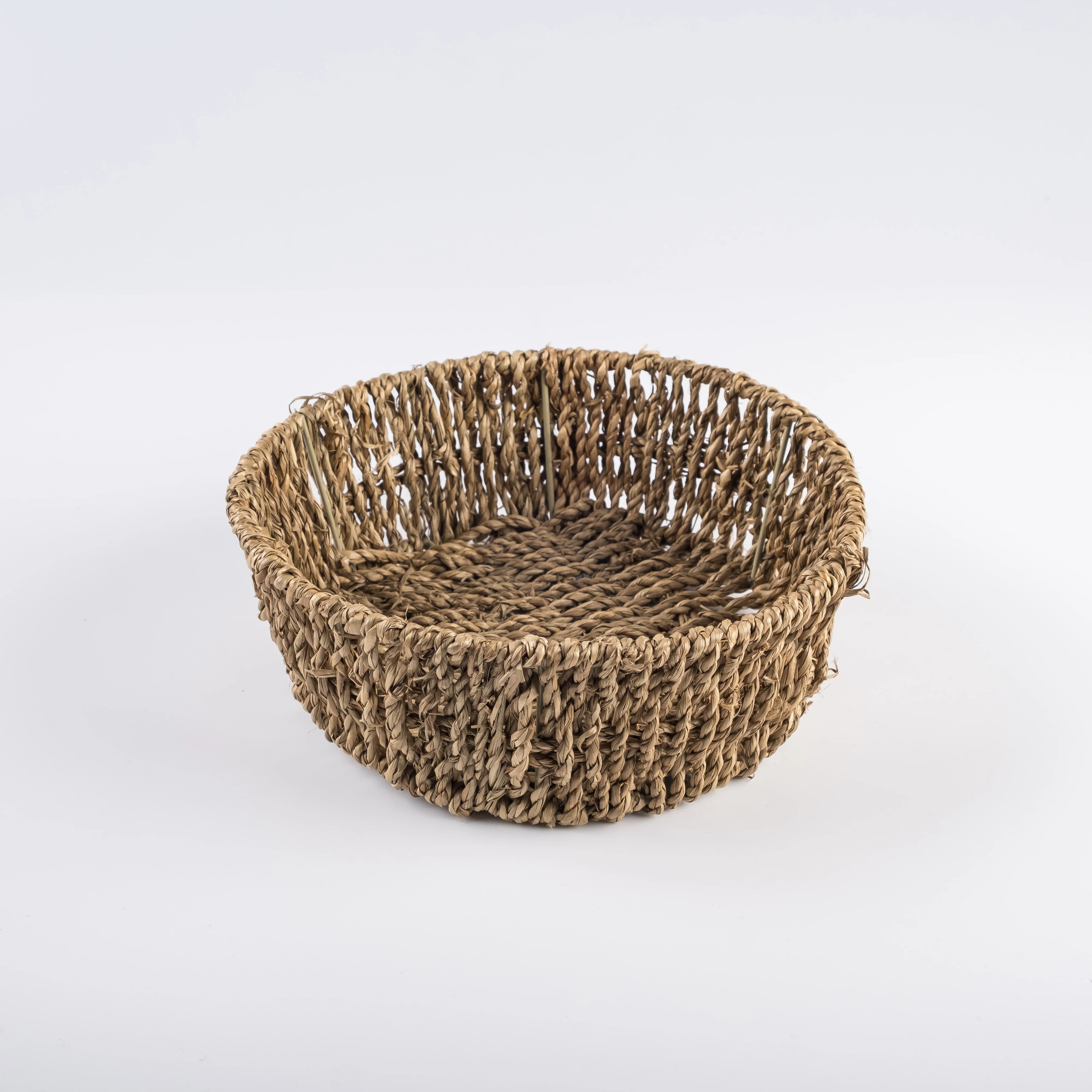 WW21-0043 - Brown Fiber Basket - 8.25" 3" (DH)