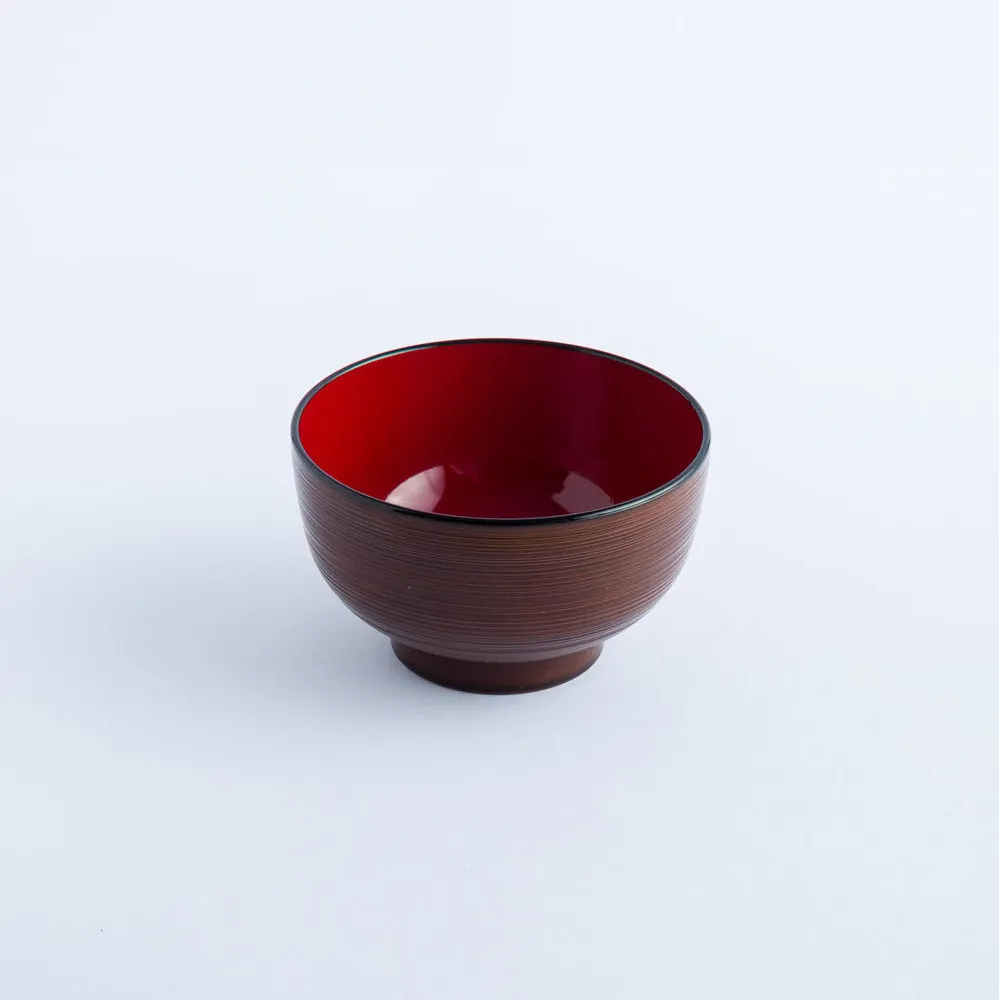 BW20-0157 - Red Brown Plastic Bowl - 4.25" 2.5" (DH)