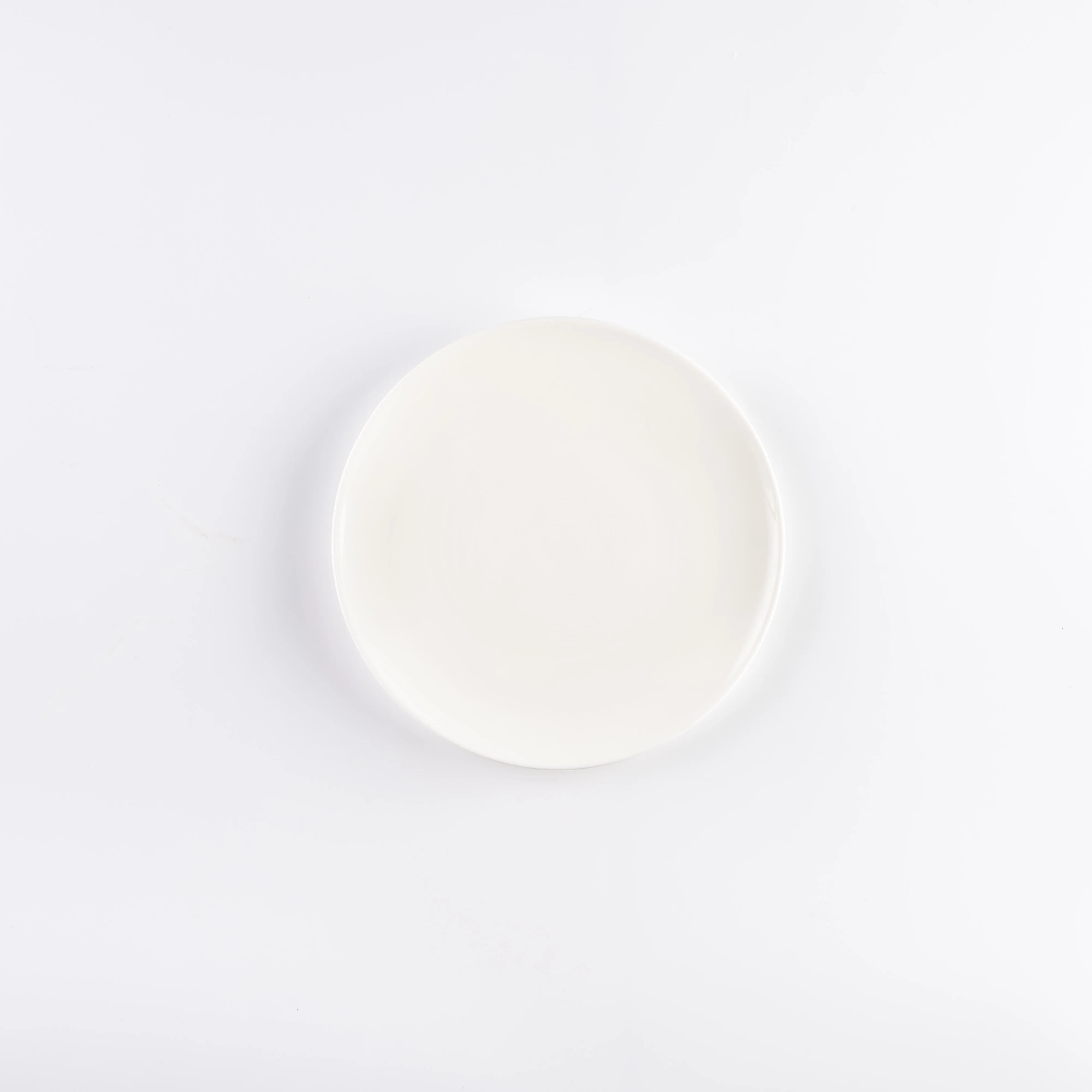 PL21-0203 - White Ceramic Plate - 7.5" (D)