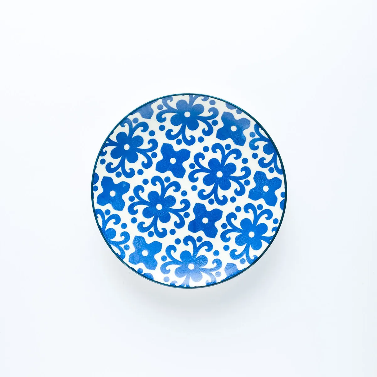 PL20-0010 - Blue White Ceramic Plate - 6.25" (D)