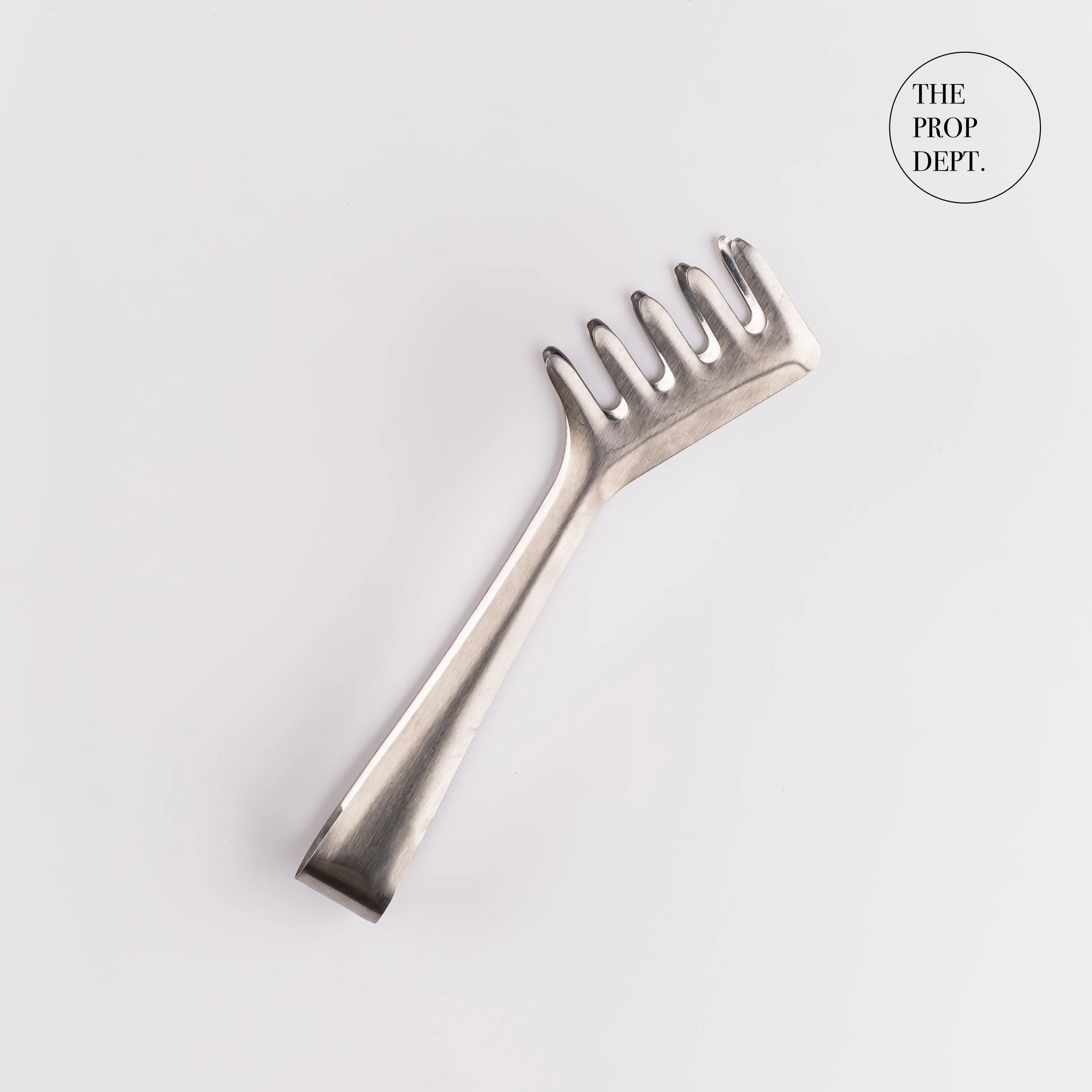 UT23-0228 - Silver Metal Tongs - 8" (L)