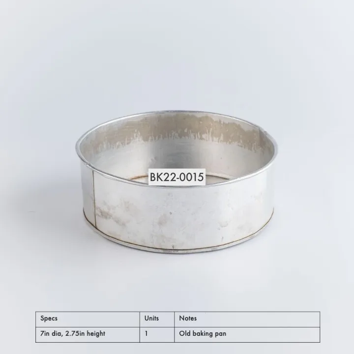 BK22-0015 - Silver Metal Baking pan - 7" 2.75" (DH)