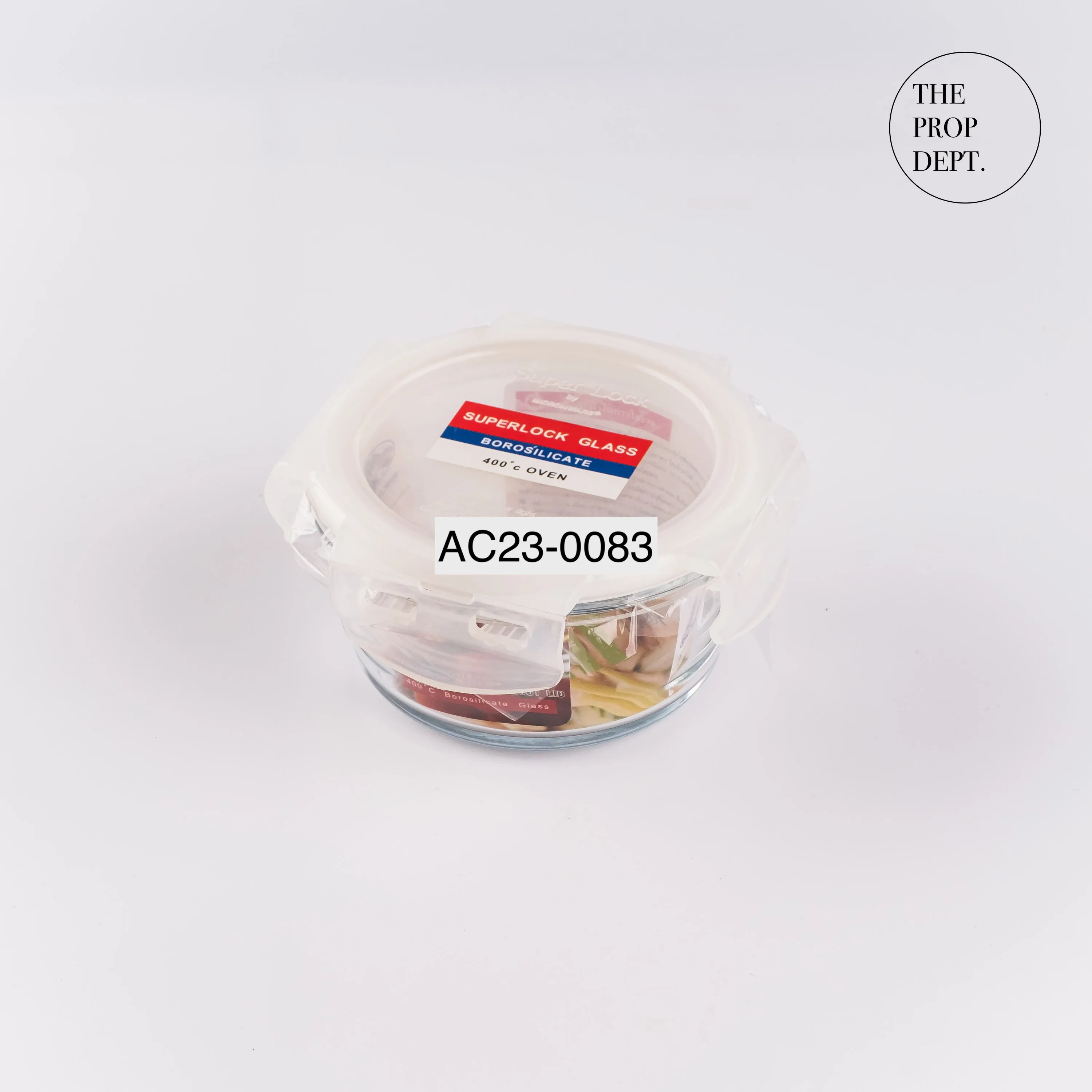 AC23-0083 - Clear Glass Lunchbox - 4" 2.5" (DH)