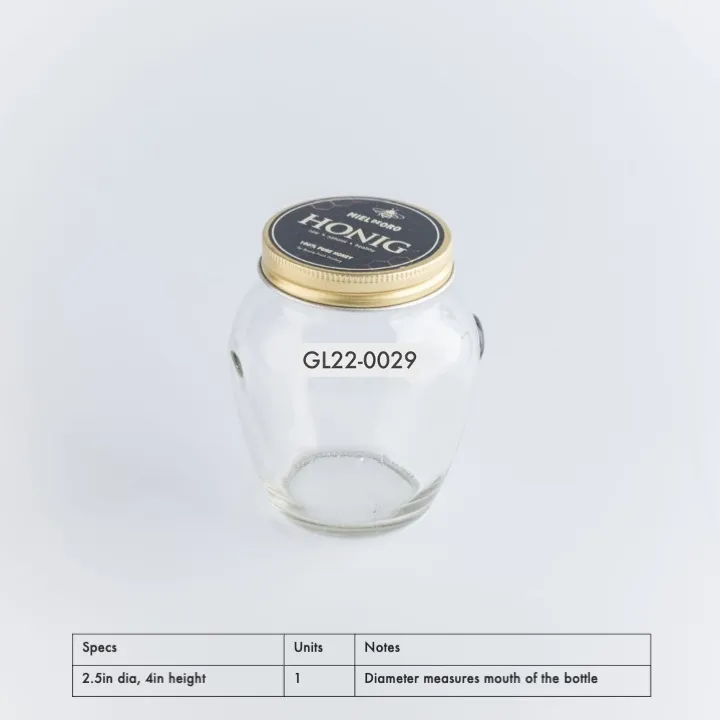 GL22-0029 - Clear Glass Jar - 2.5" 4" (DH)