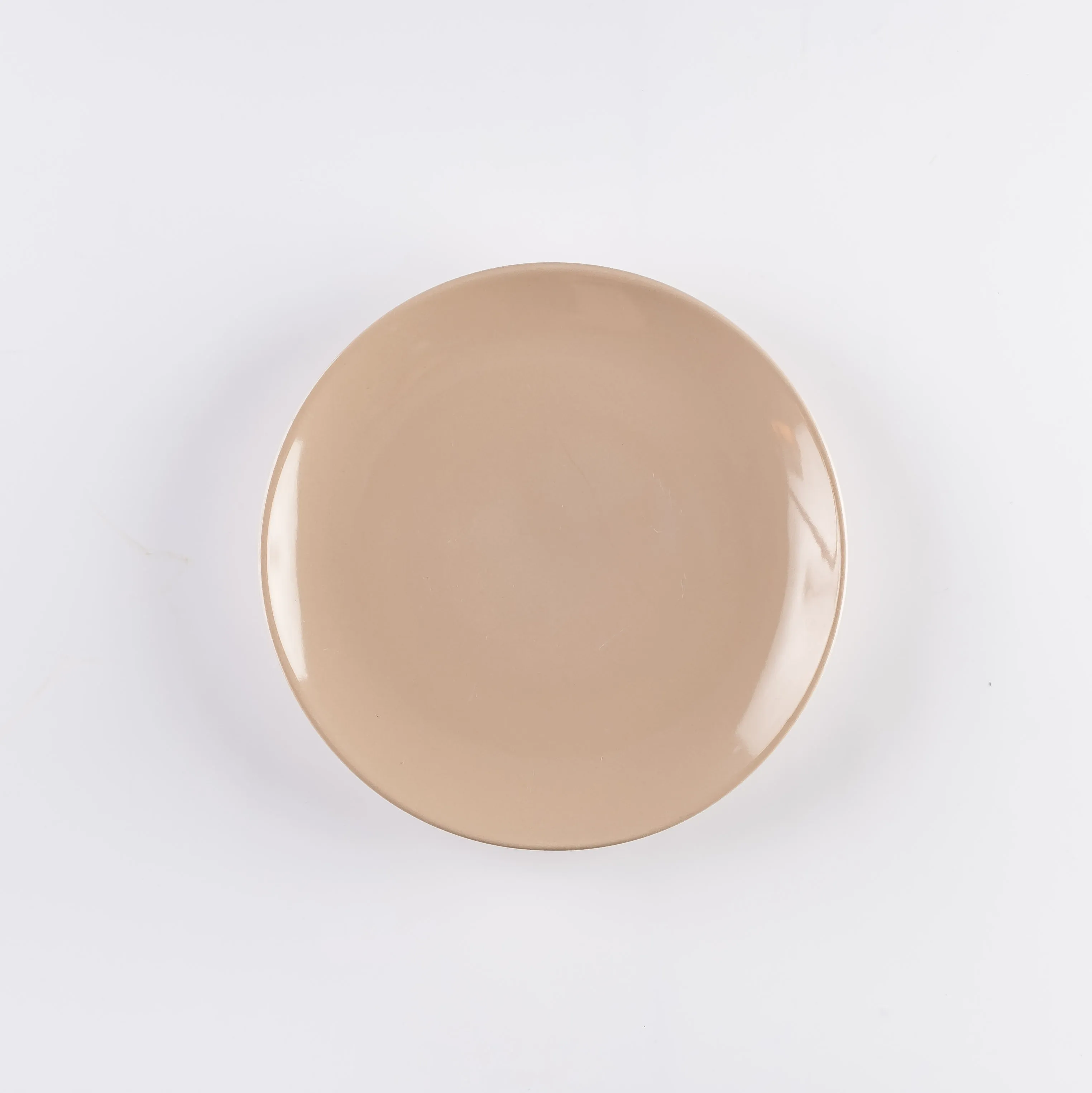 PL21-0227 - Brown Beige Ceramic Plate - 8" (D)