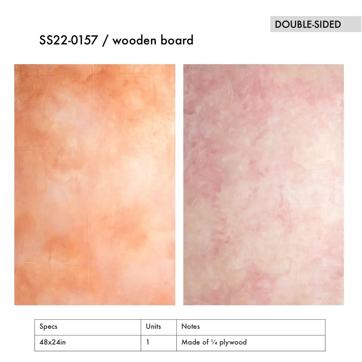 SS22-0157 - Orange Wooden Board - 48" 24" (LW)