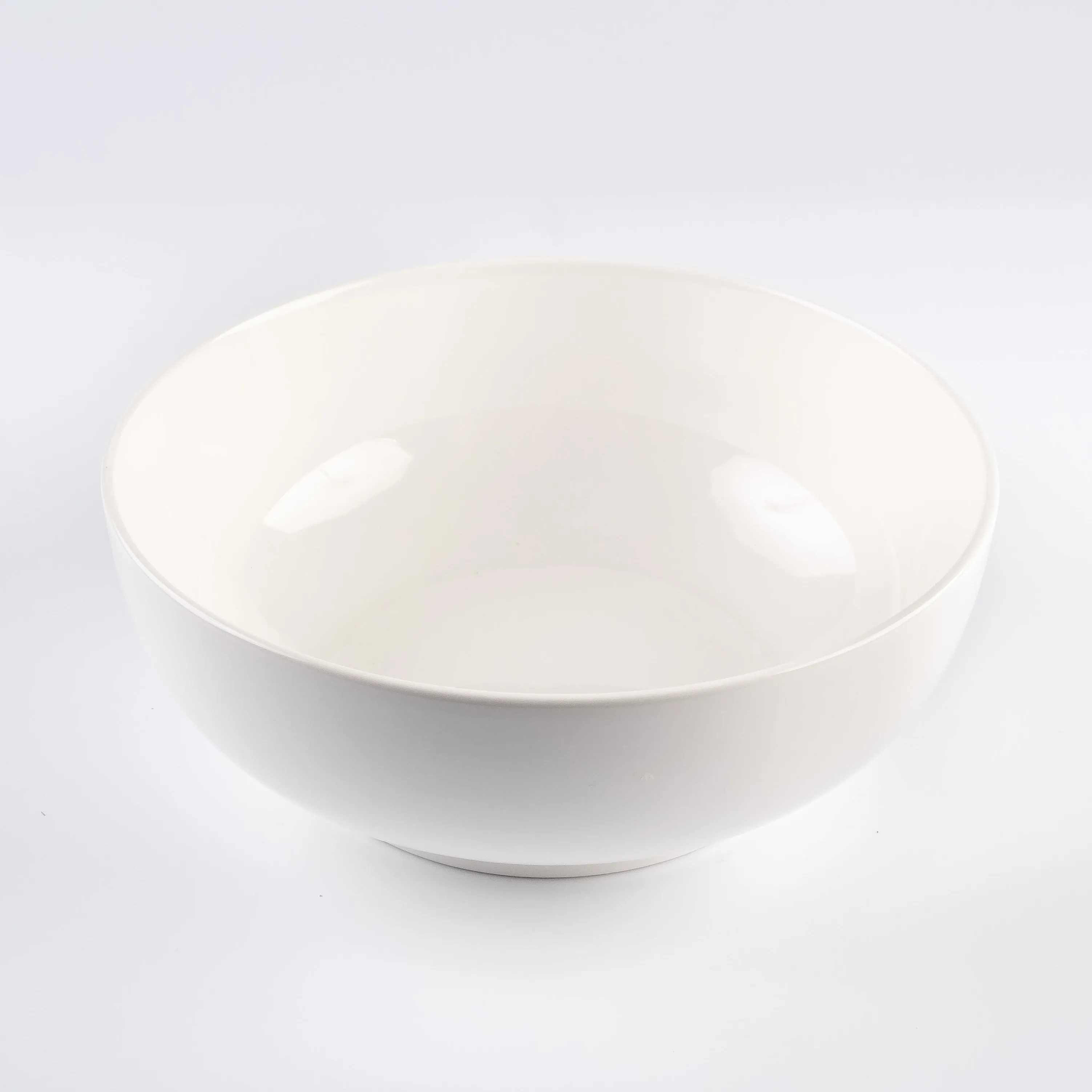 BW21-0417 - White Ceramic Ulam Bowl - 9.75" 3.75" (DH)