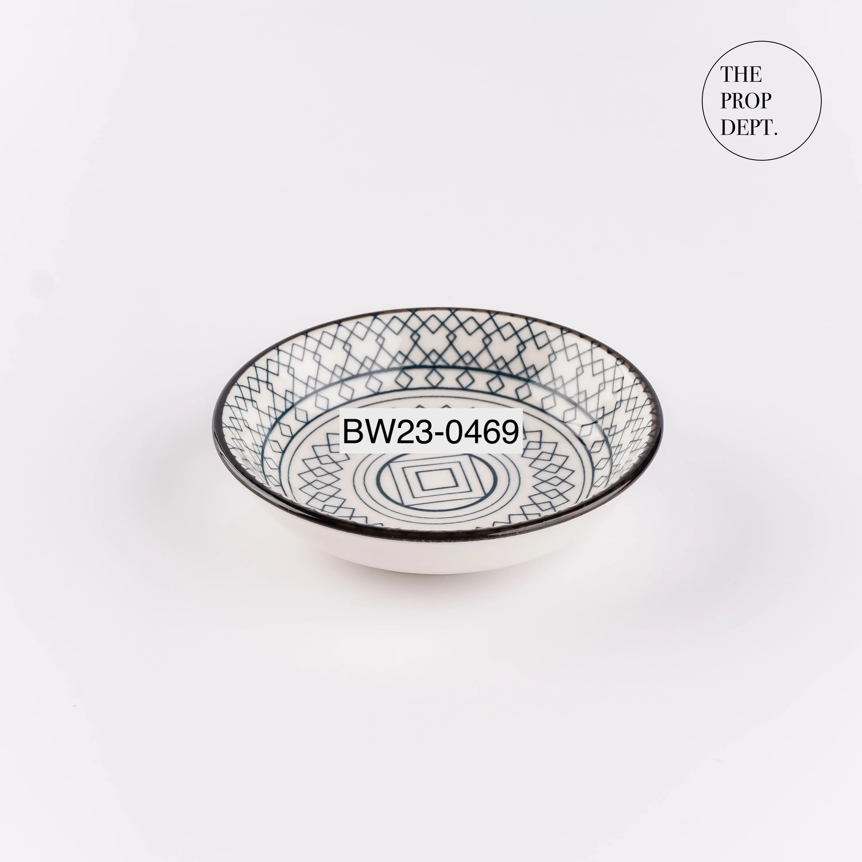 BW23-0469 - Blue Black Ceramic Bowl - 3.75" 0.75" (DH)