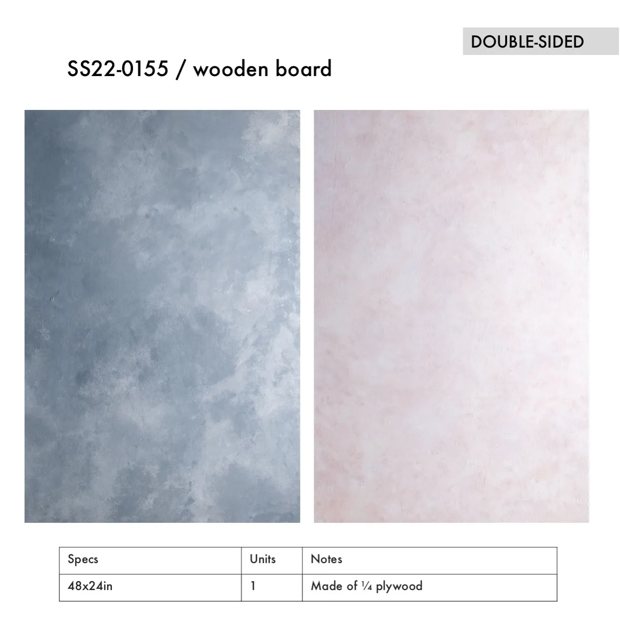 SS22-0155 - Grey Pink Wooden Board - 48" 24" (LW)