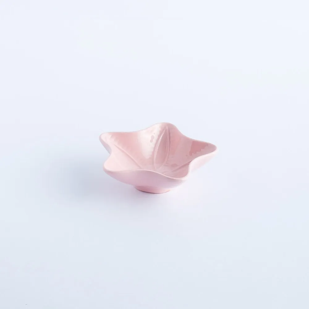 BW20-0204 - Pink Ceramic Soy Dish - 3.5" 4" (DH)