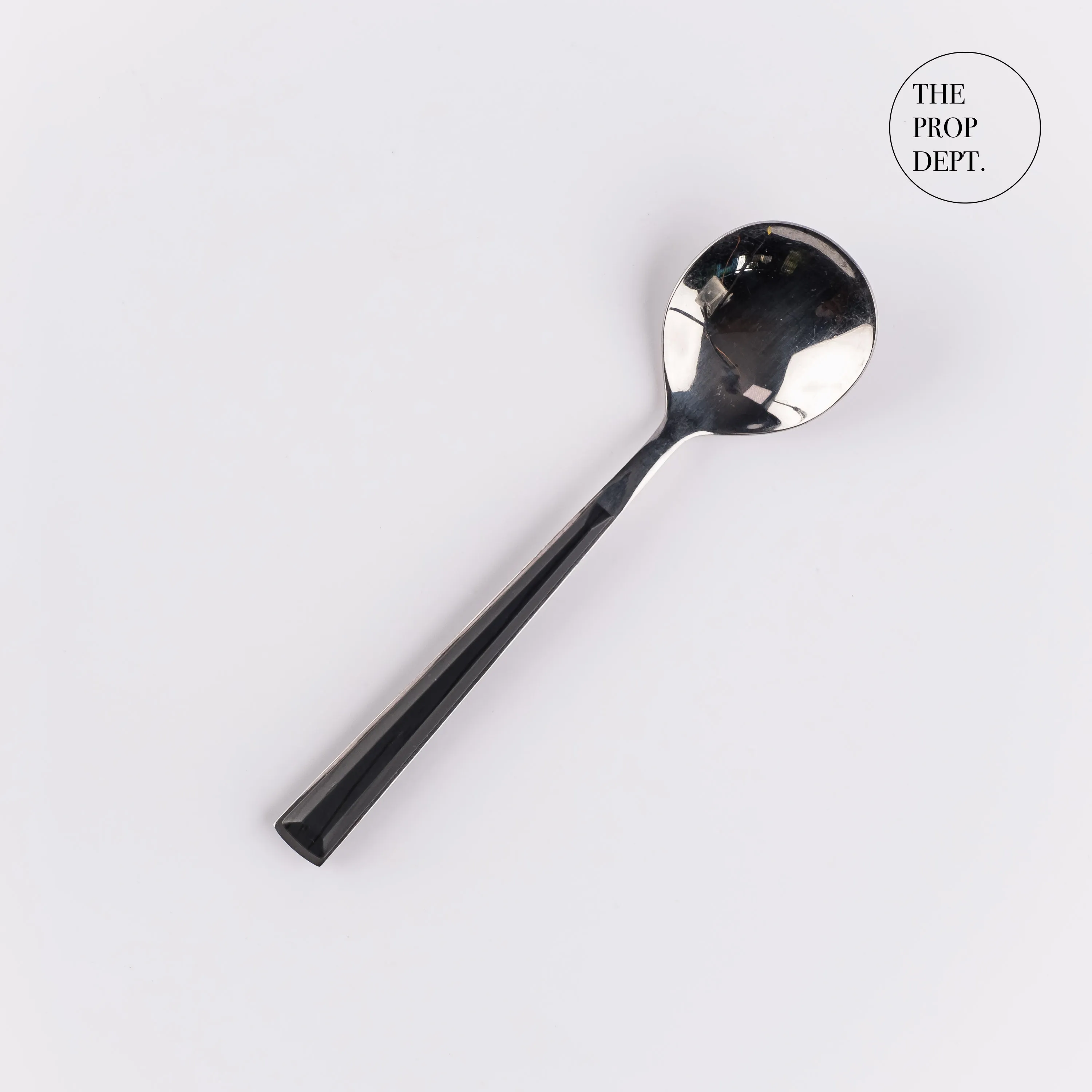 UT23-0445 - Silver Black Metal Spoon - 6.75" (L)