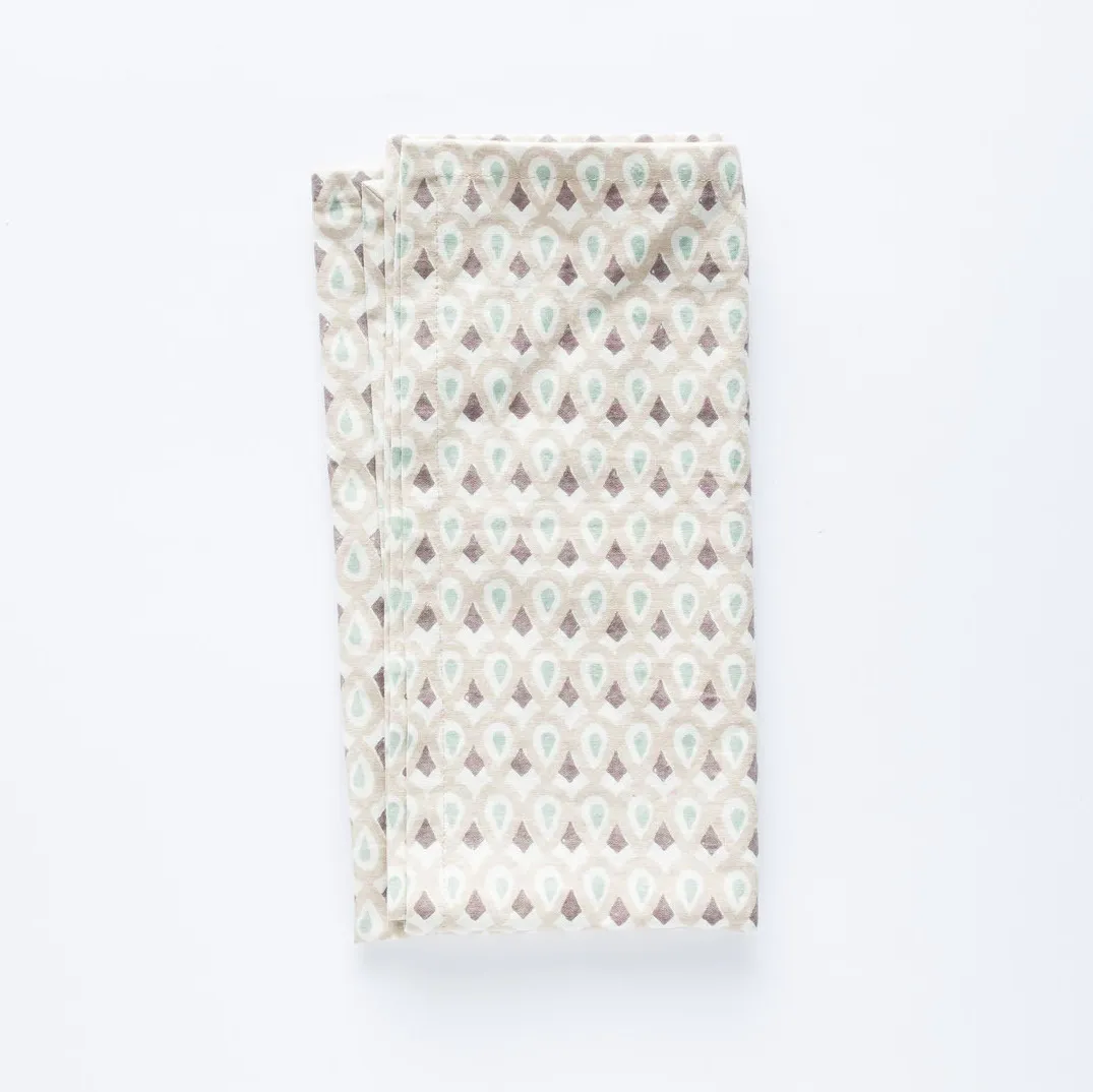 LN20-0030 - Brown Green Fabric Table napkin