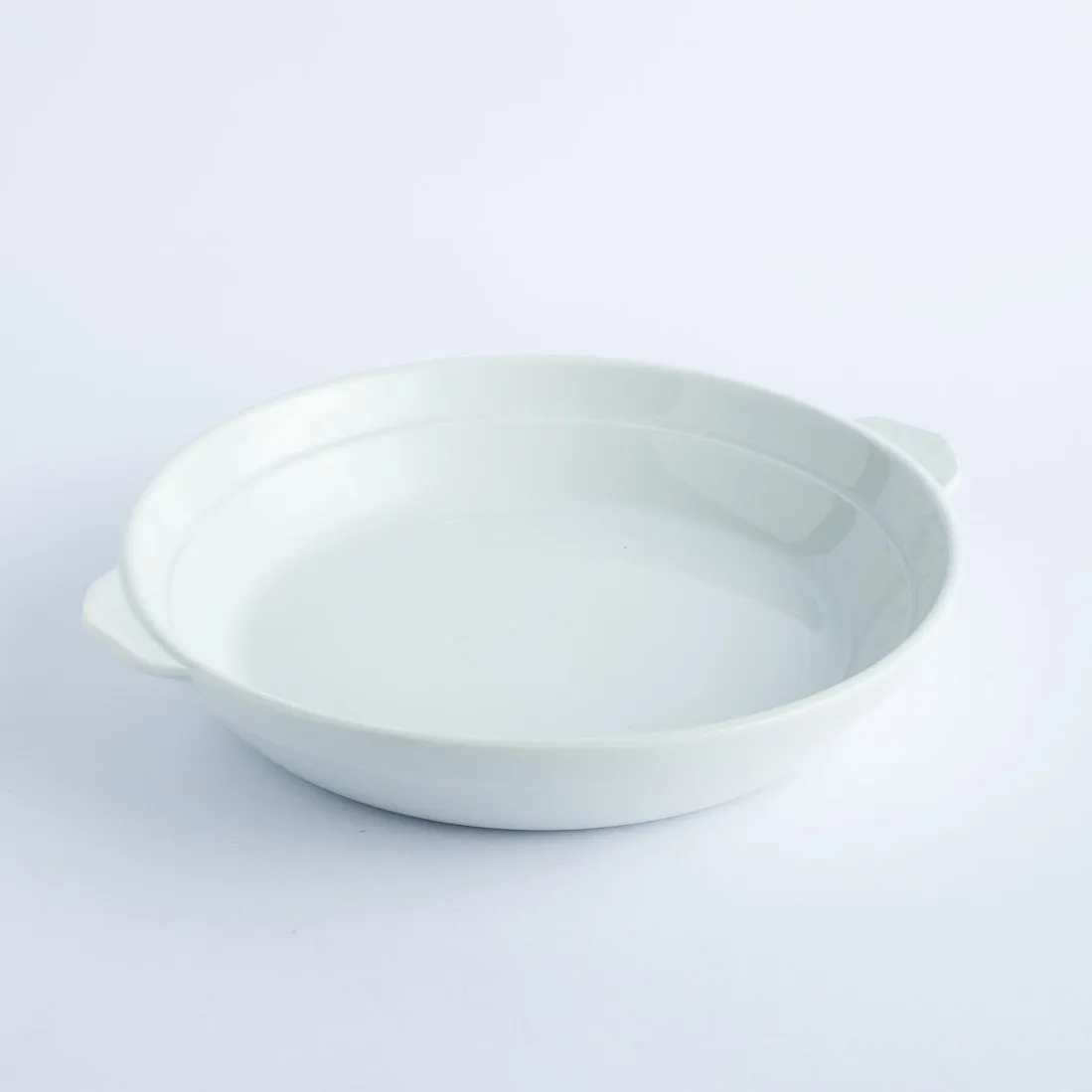 BW20-0266 - White Ceramic Ulam Bowl - 9" 1.5" (DH)