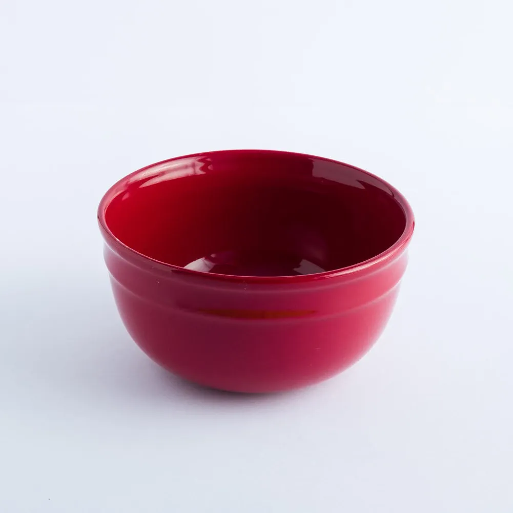 BW20-0154 - Red Ceramic Bowl - 6.25" 3.25" (DH)