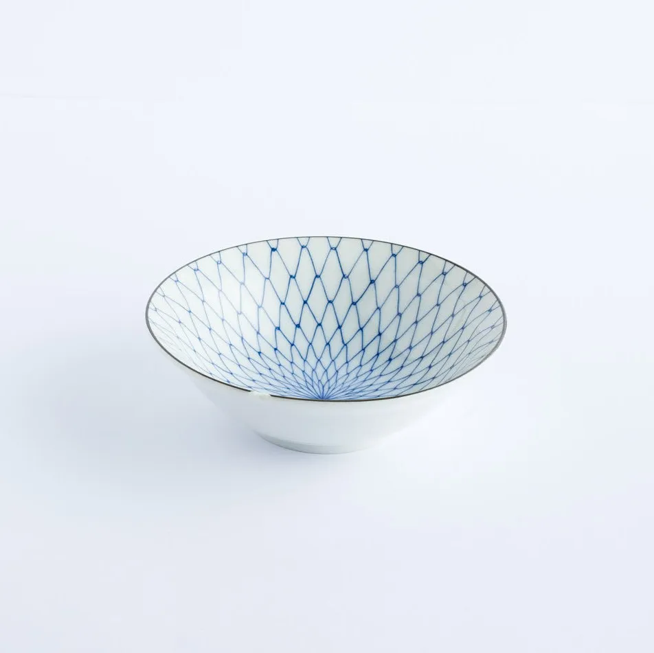 BW20-0043 - Blue White Ceramic Bowl - 5.75" 1.75" (DH)