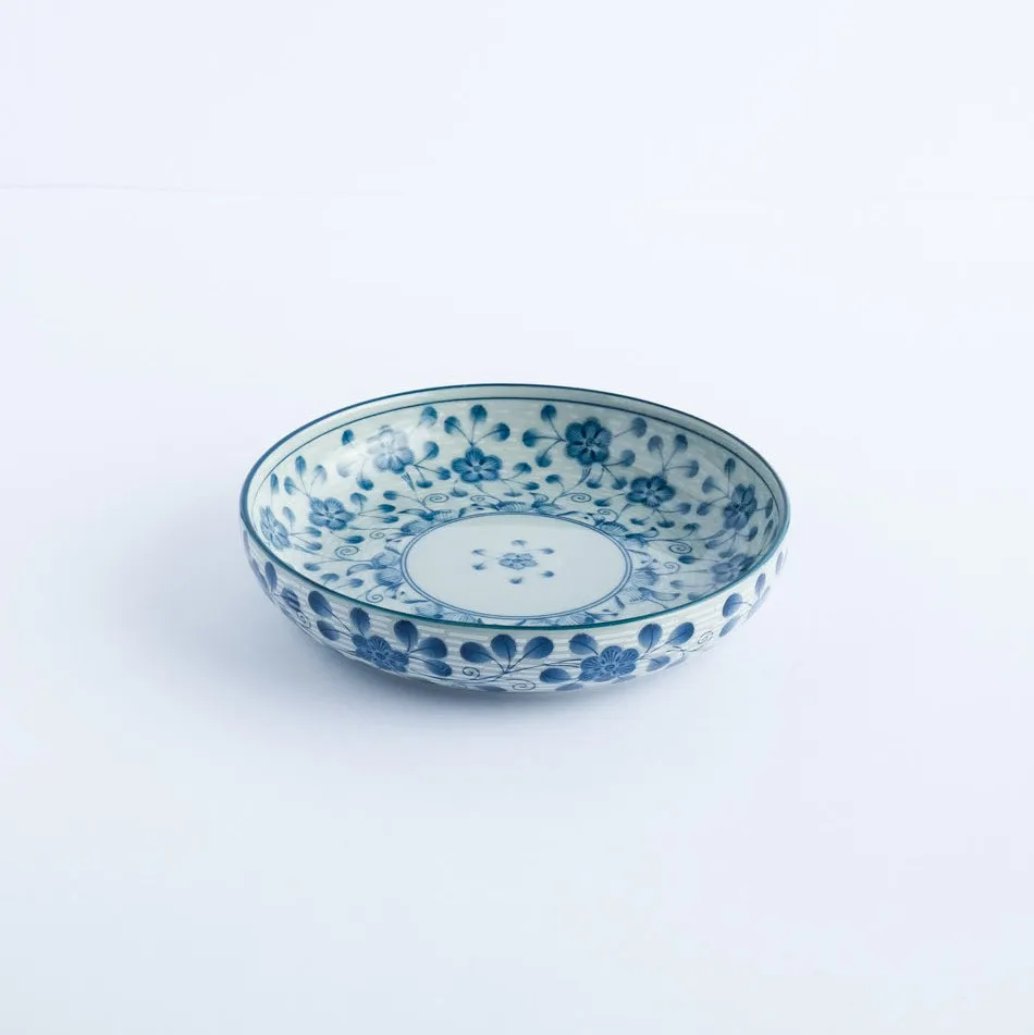 BW20-0050 - Blue White Ceramic Bowl - 6" 1.25" (DH)