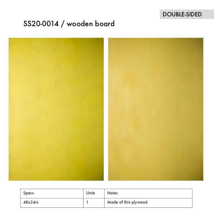 SS20-0014 - Yellow Wooden Board - 48" 24" (LW)