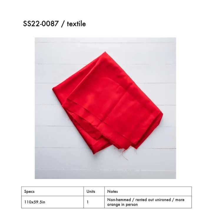 SS22-0087 - Orange Fabric Surface - 110" 59.5" (LW)