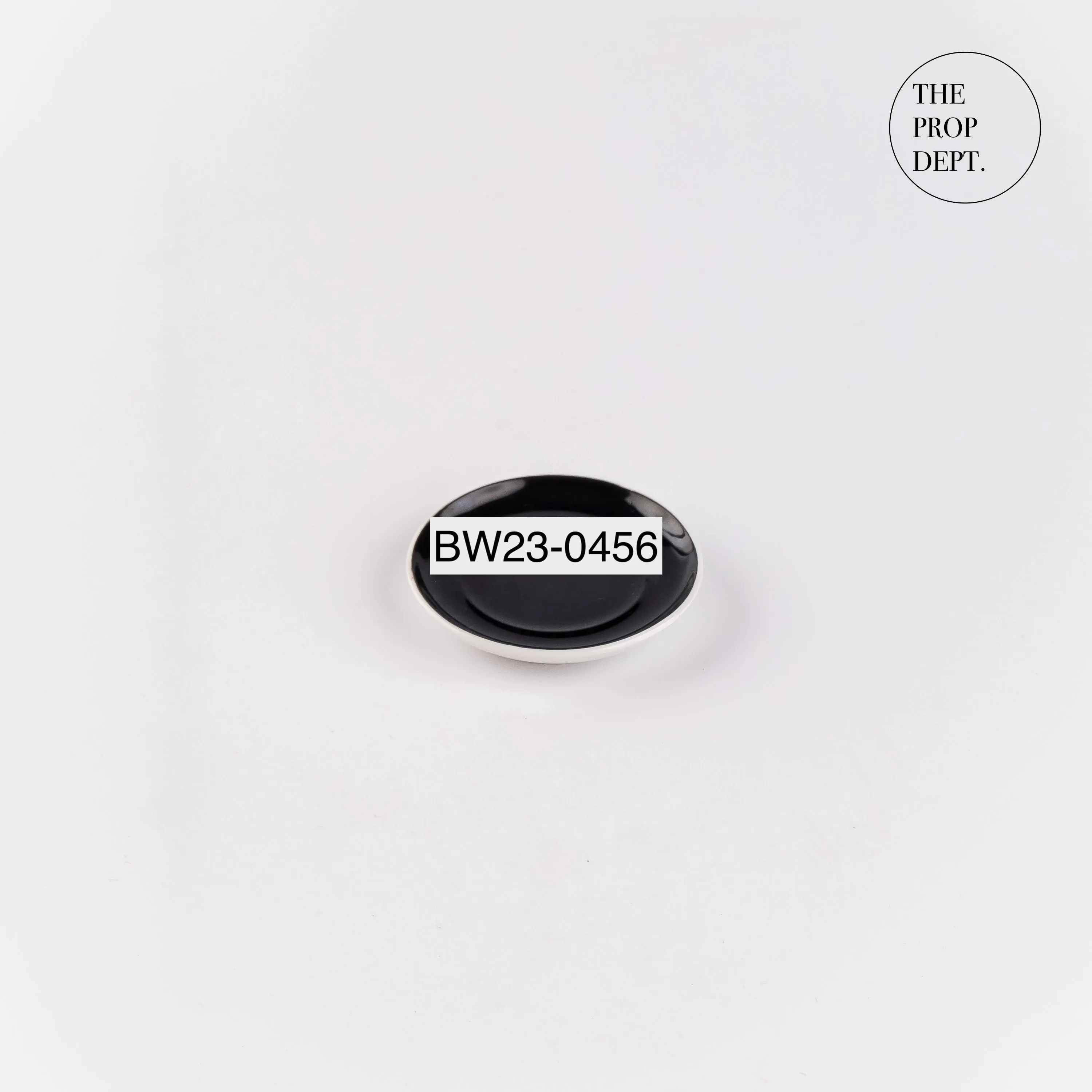 BW23-0456 - Black Ceramic Soy dish - 2.25" 0.25" (DH)