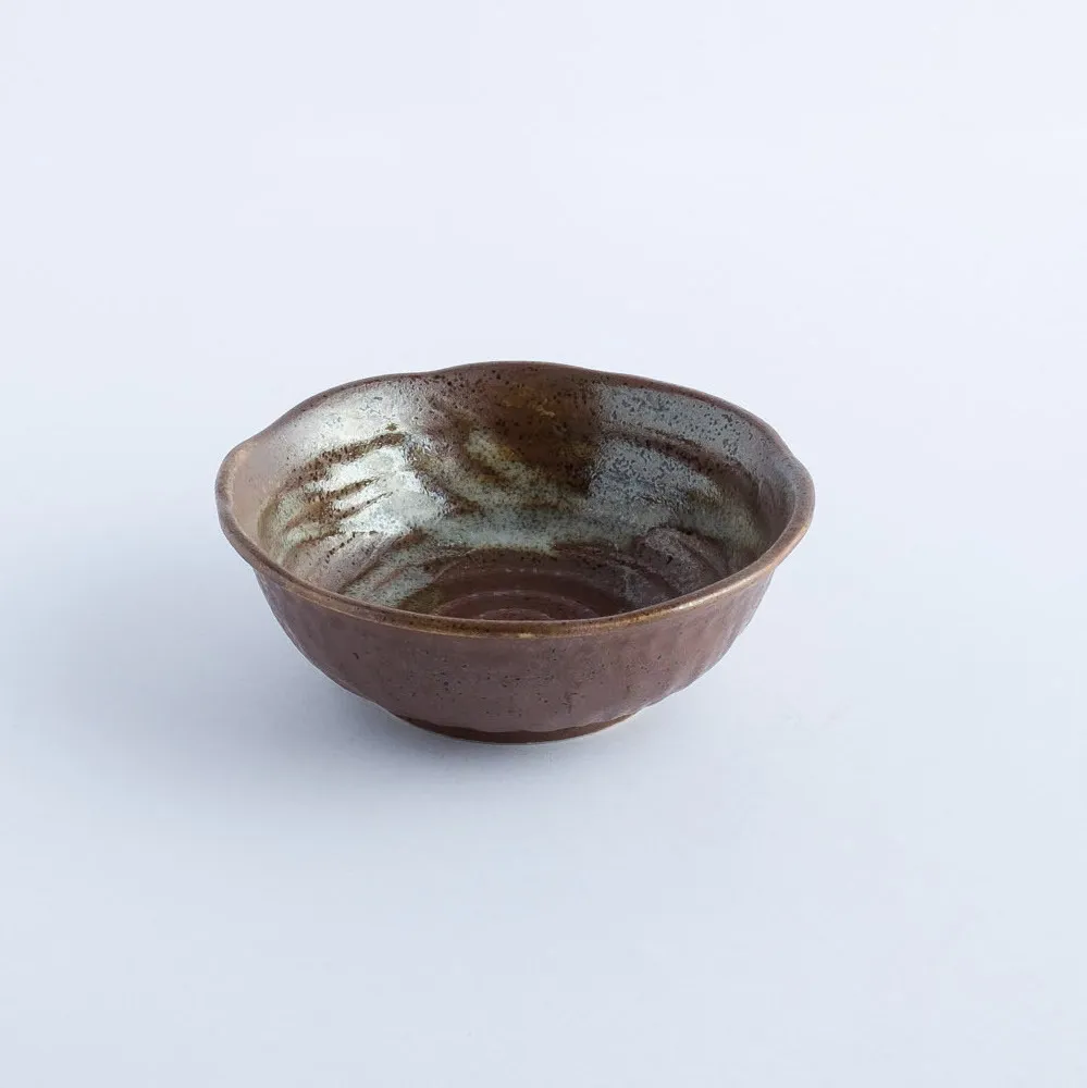 BW20-0130 - Brown Ceramic Bowl - 5" 1.75" (DH)