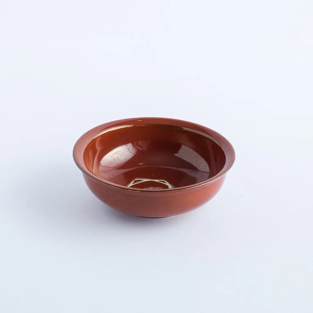 BW20-0100 - Orange Ceramic Bowl - 5" 1.75" (DH)
