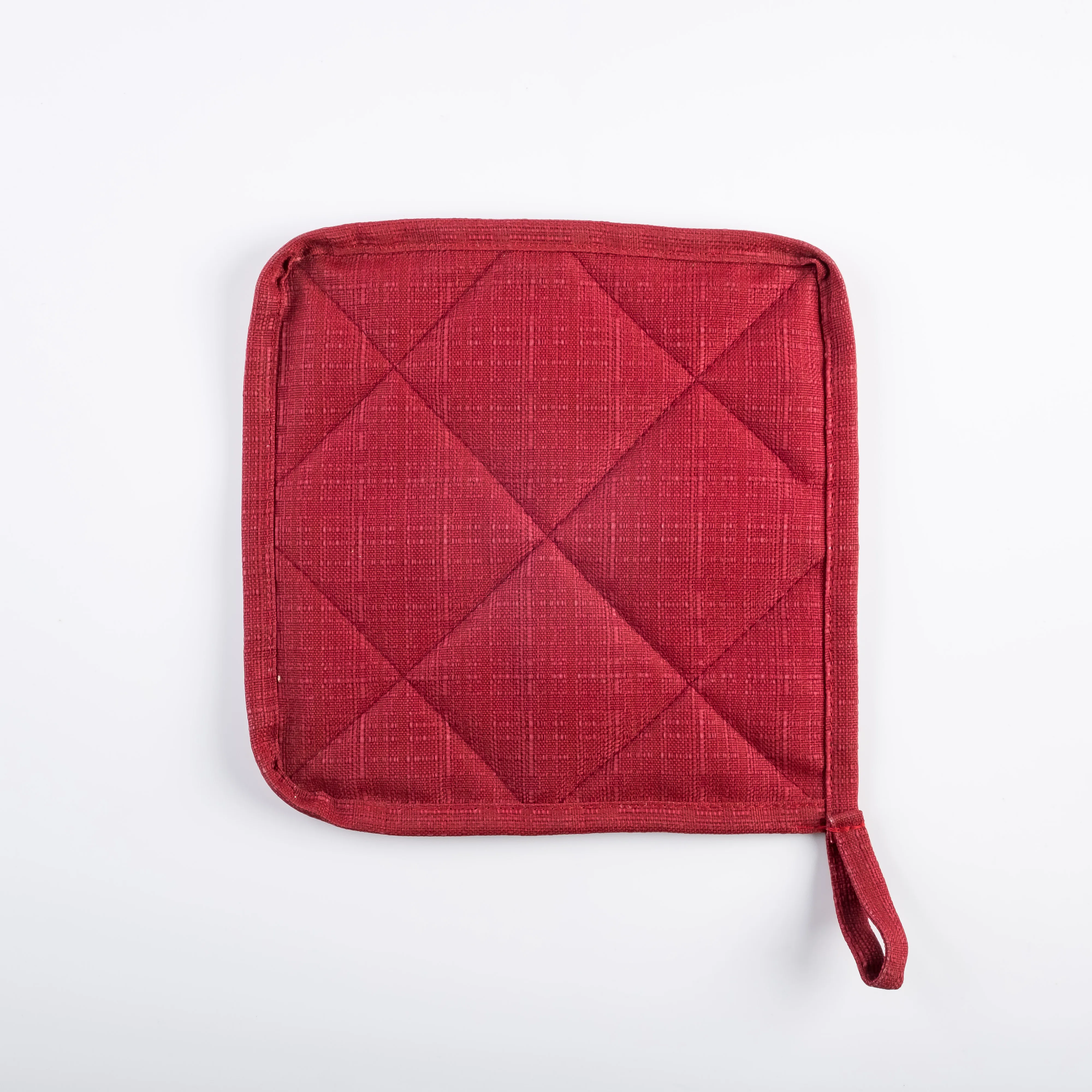 AC21-0011 - Red Fabric Oven mitt - 8.75" 8.75" (LW)