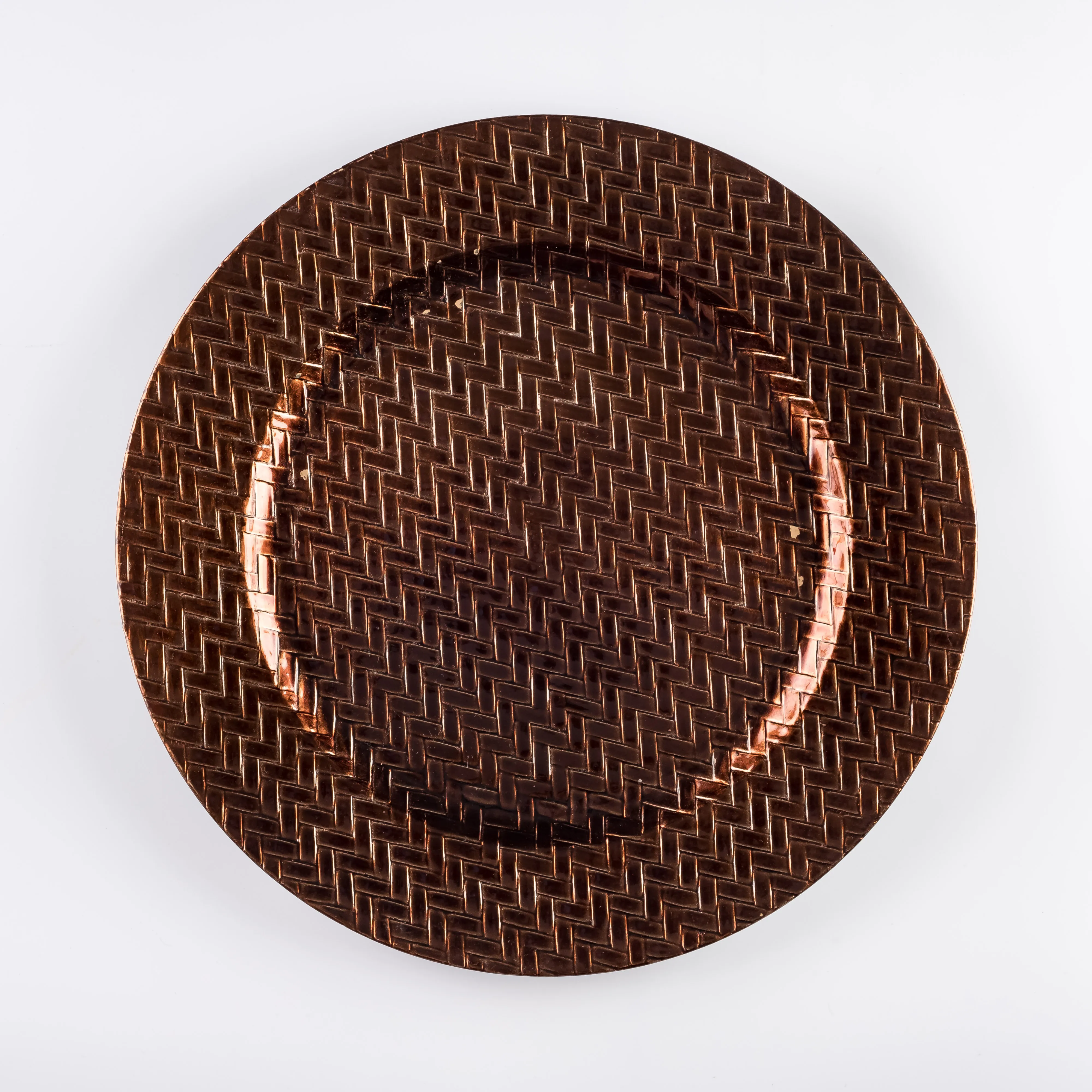 PL21-0178 - Brown Plastic Plate - 13" (D)