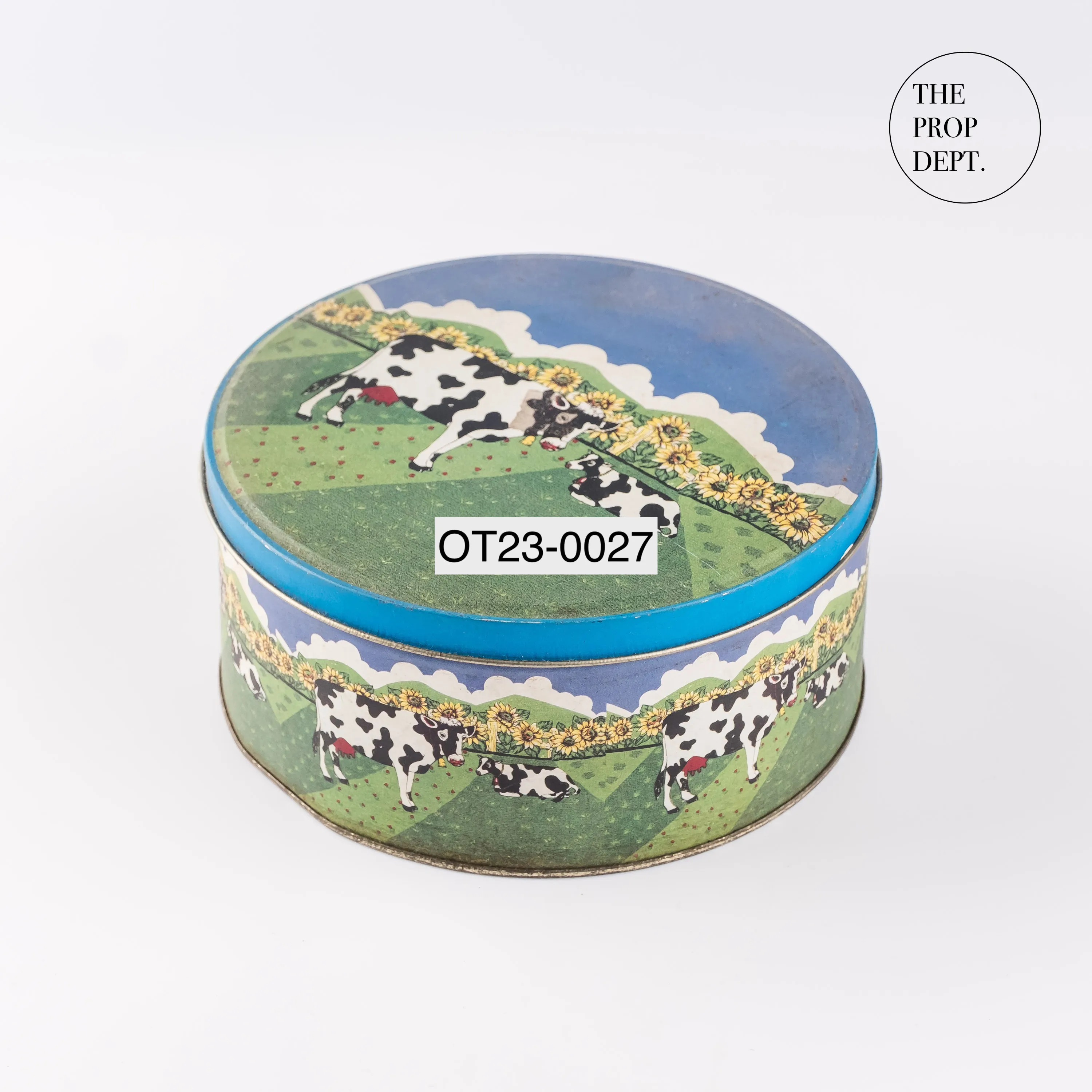 OT23-0027 - Blue Green Metal Tin Box - 6.5" 3.25" (DH)