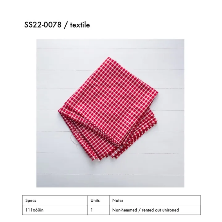 SS22-0078 - Red Fabric Surface - 111" 60" (LW)