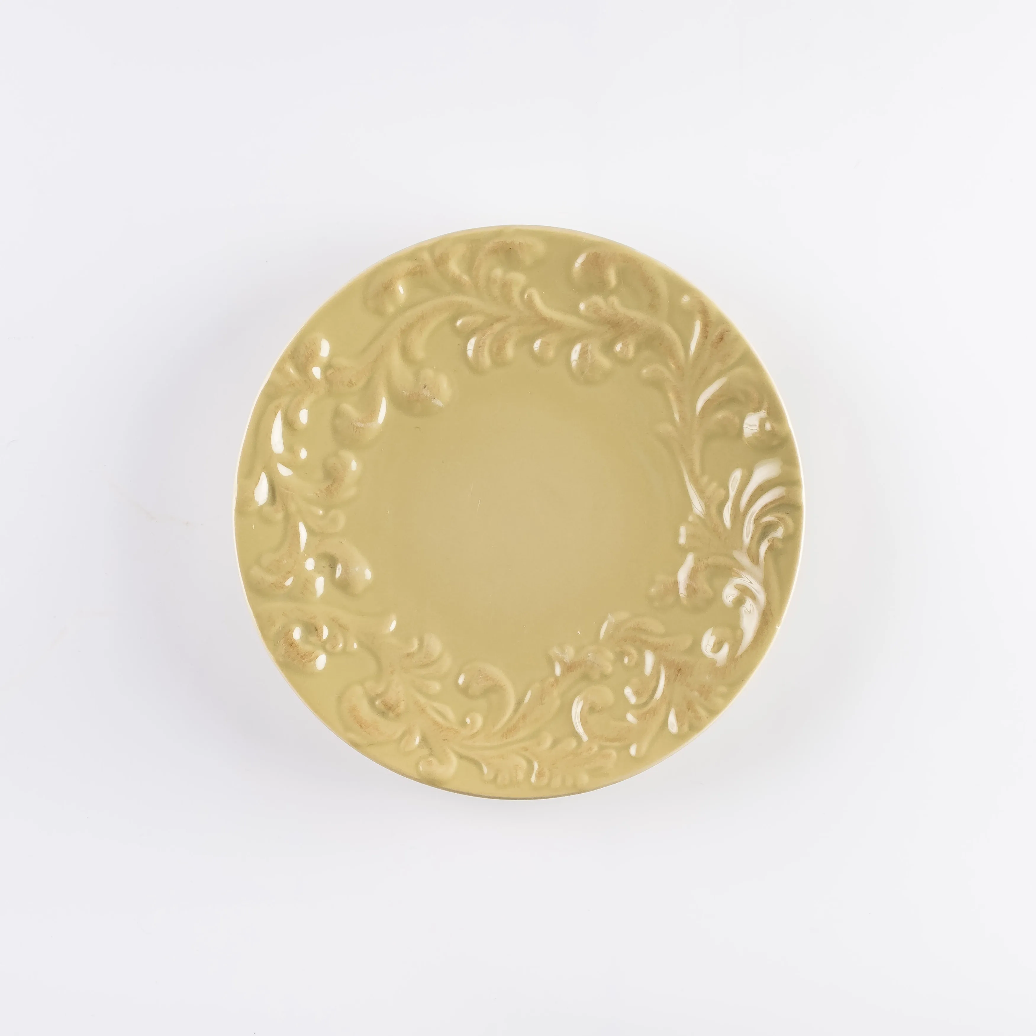 PL21-0198 - Green Ceramic Plate - 8.5" (D)