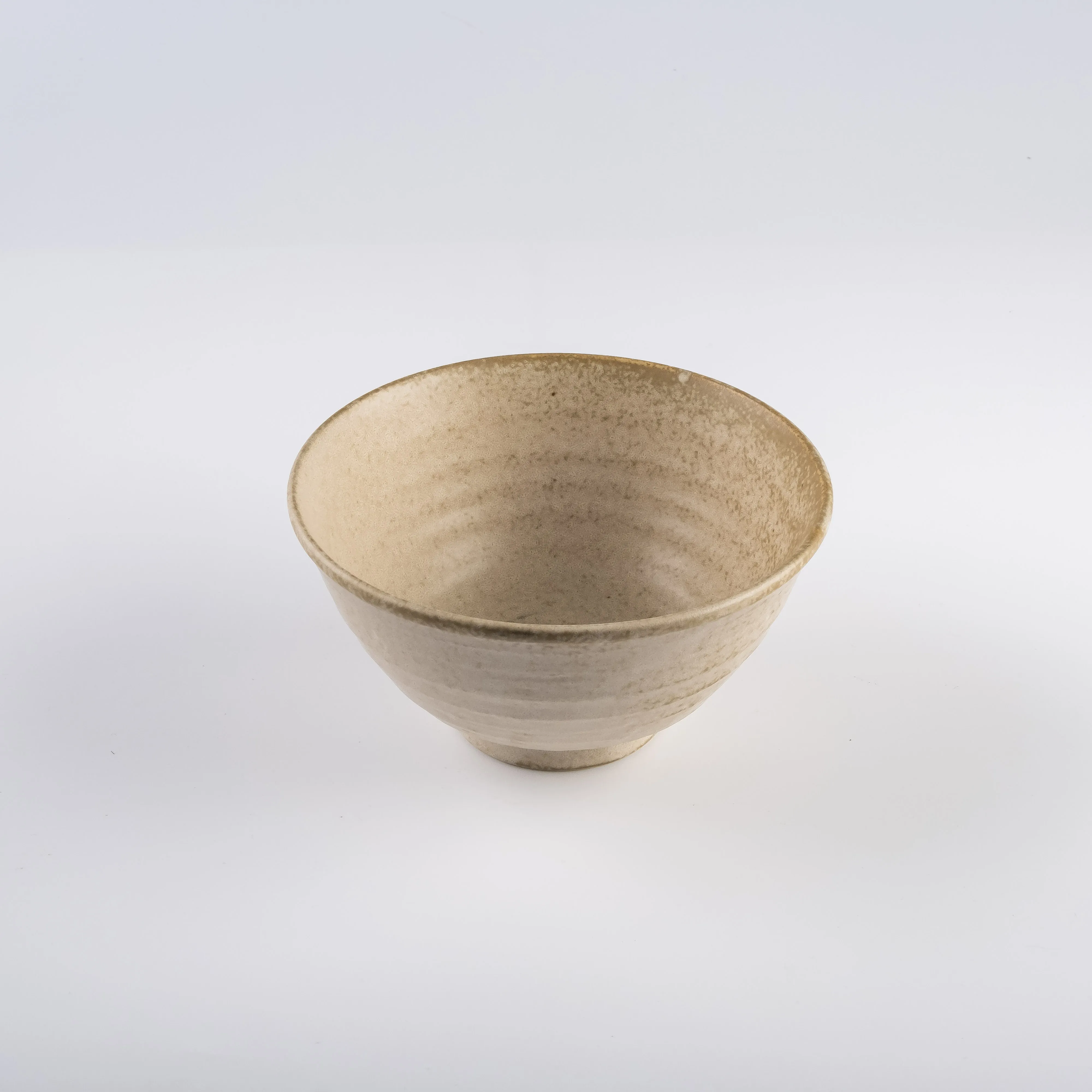 ST21-0061 - Beige Stoneware Bowl - 7" 3.75" (DH)