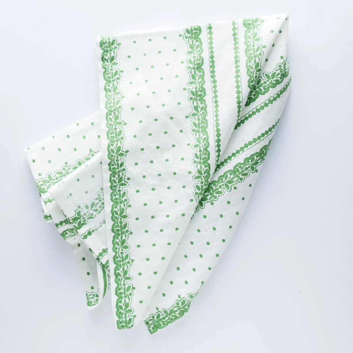 LN20-0023 - White Green Fabric Kitchen towel